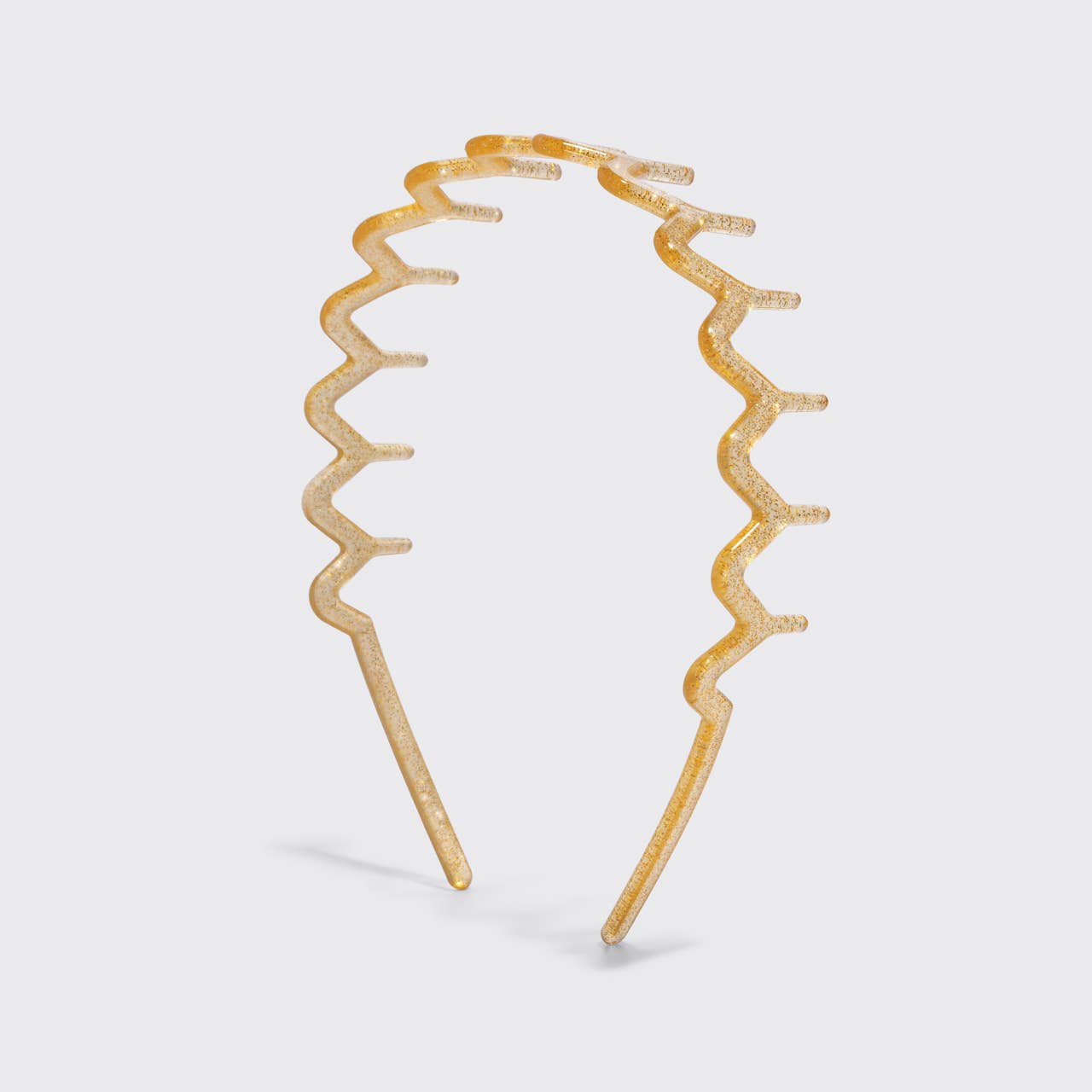 Recycled Plastic Zigzag Headbands 2pc Set - Gold & Red | KITSCH
