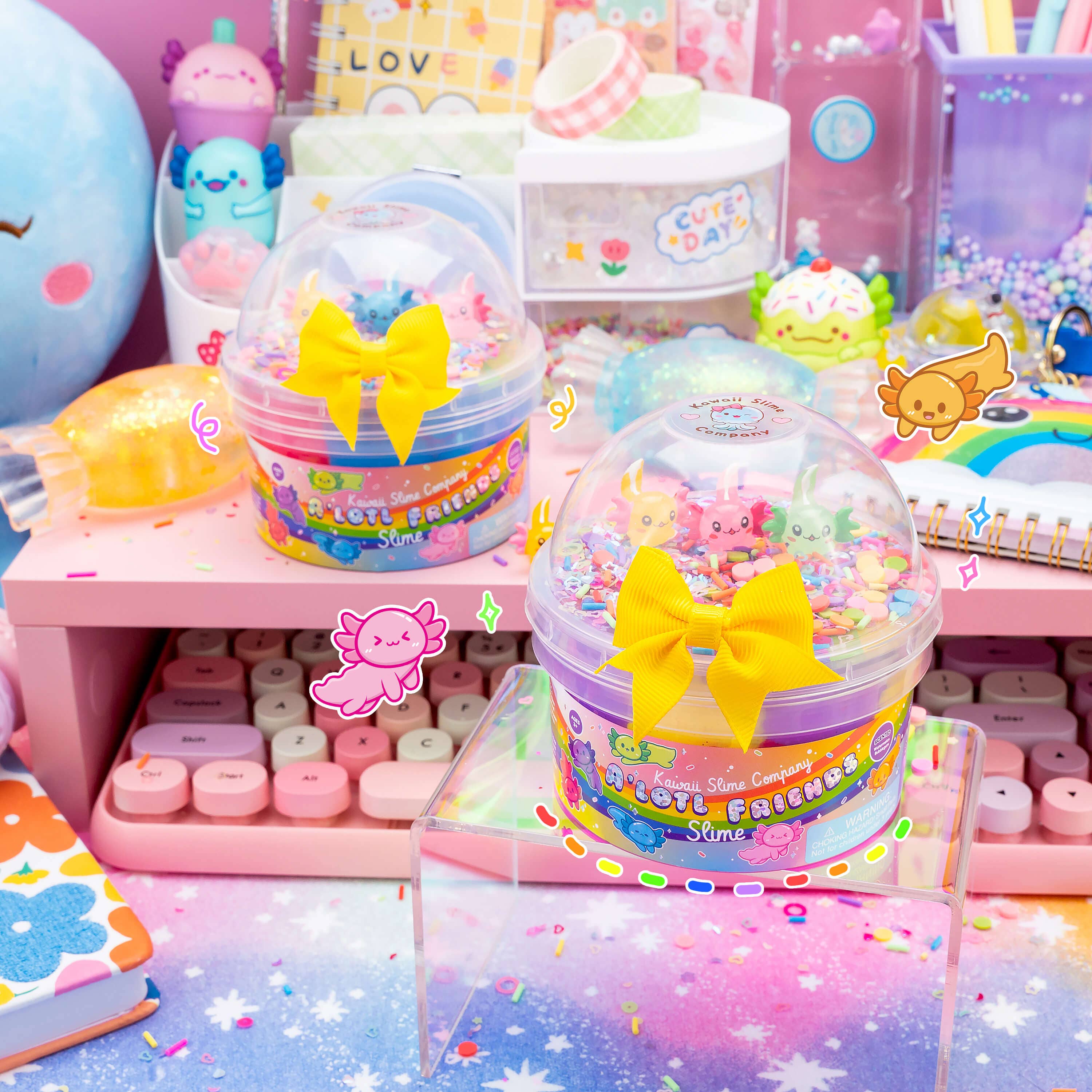 A'lotl Friends Butter Signature Dome™ Slime | Kawaii Slime