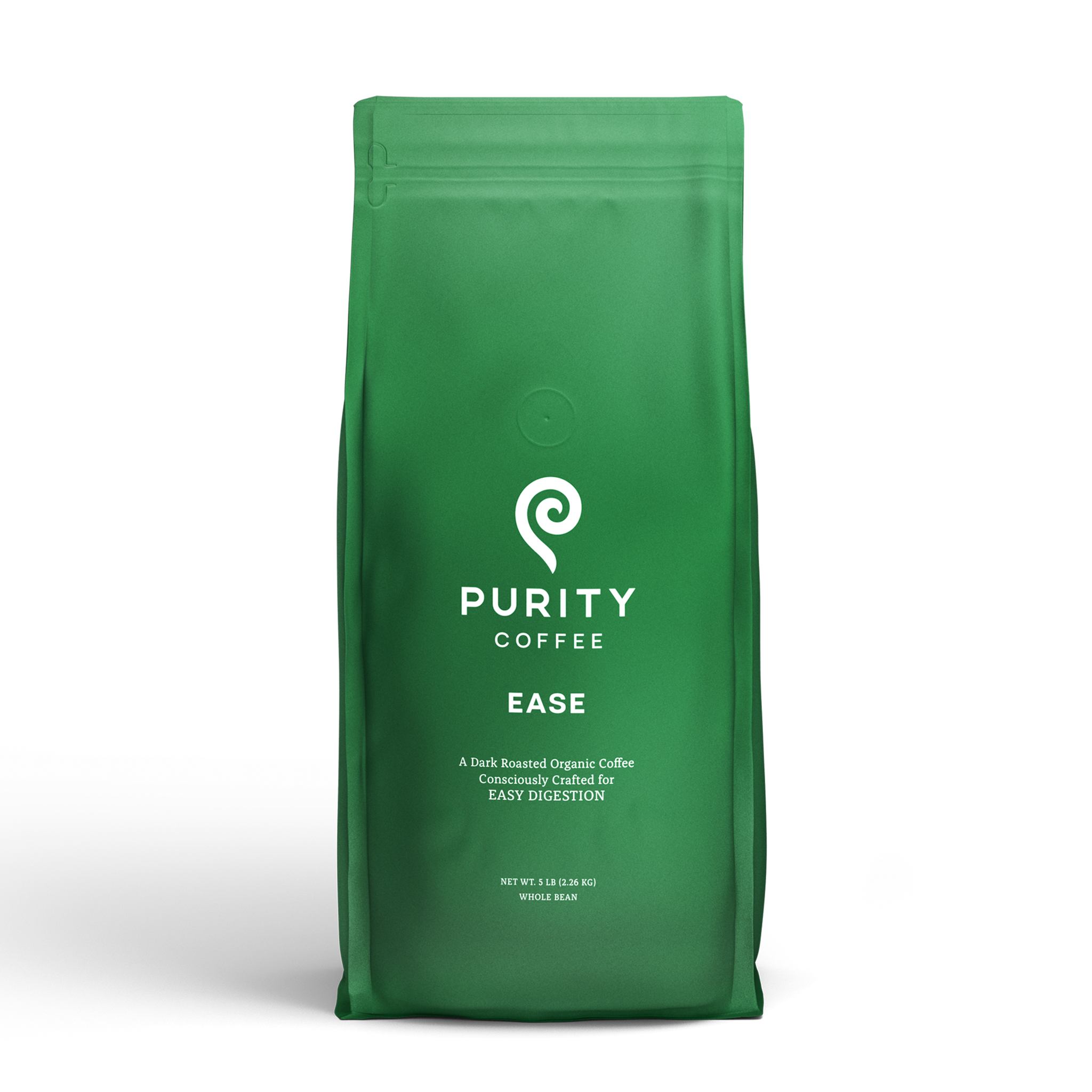 EASE: Dark Roast Whole Bean Coffee 5lb Bag | Purity Coffee