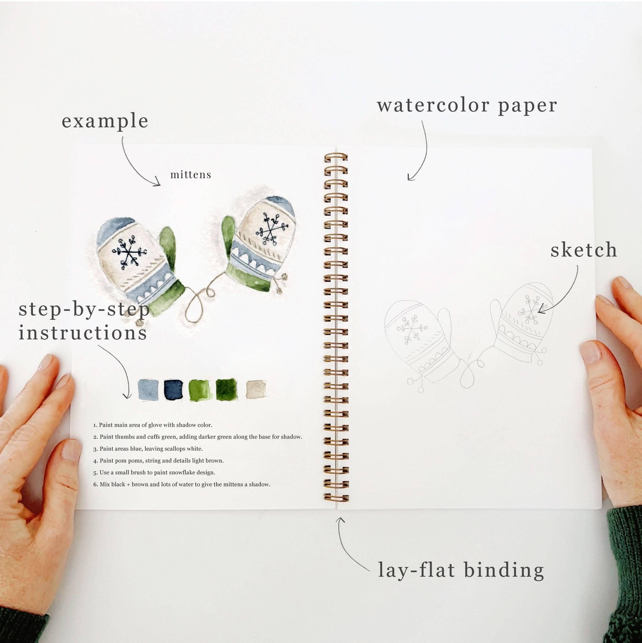 Winter watercolor workbook | Emily Lex Studio