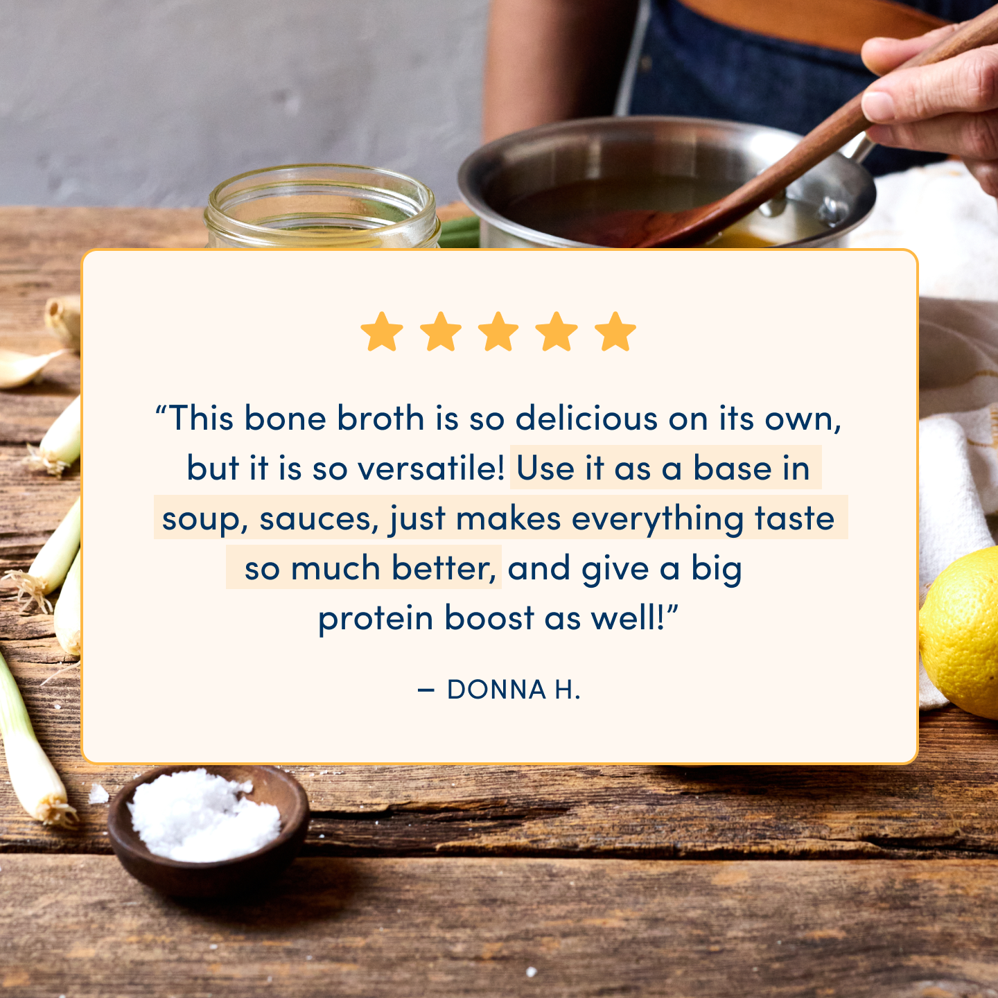 Lemon & Garlic Pasture-Raised Chicken Bone Broth 14oz | Fond Regenerative