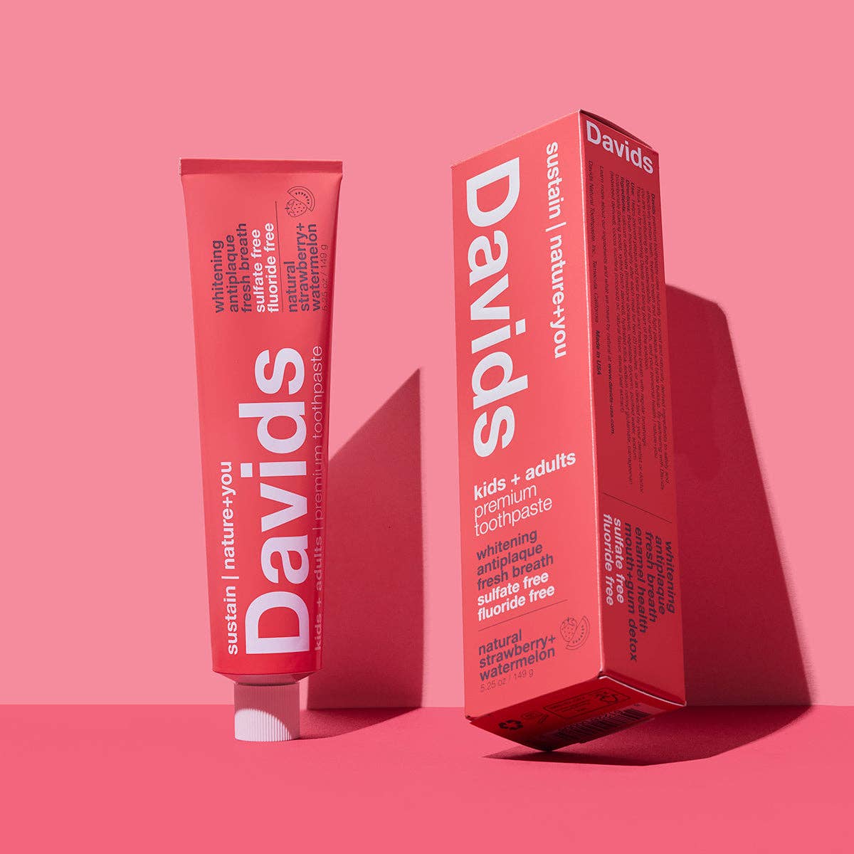 Davids Kids+ Adults Premium Toothpaste Strawberry Watermelon | Davids