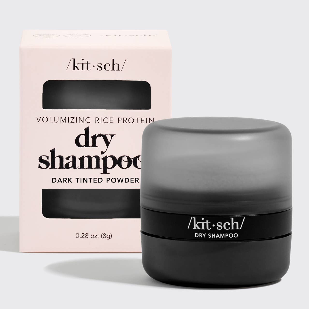 Dark Volumizing Rice Protein Dry Shampoo with Puff | KITSCH