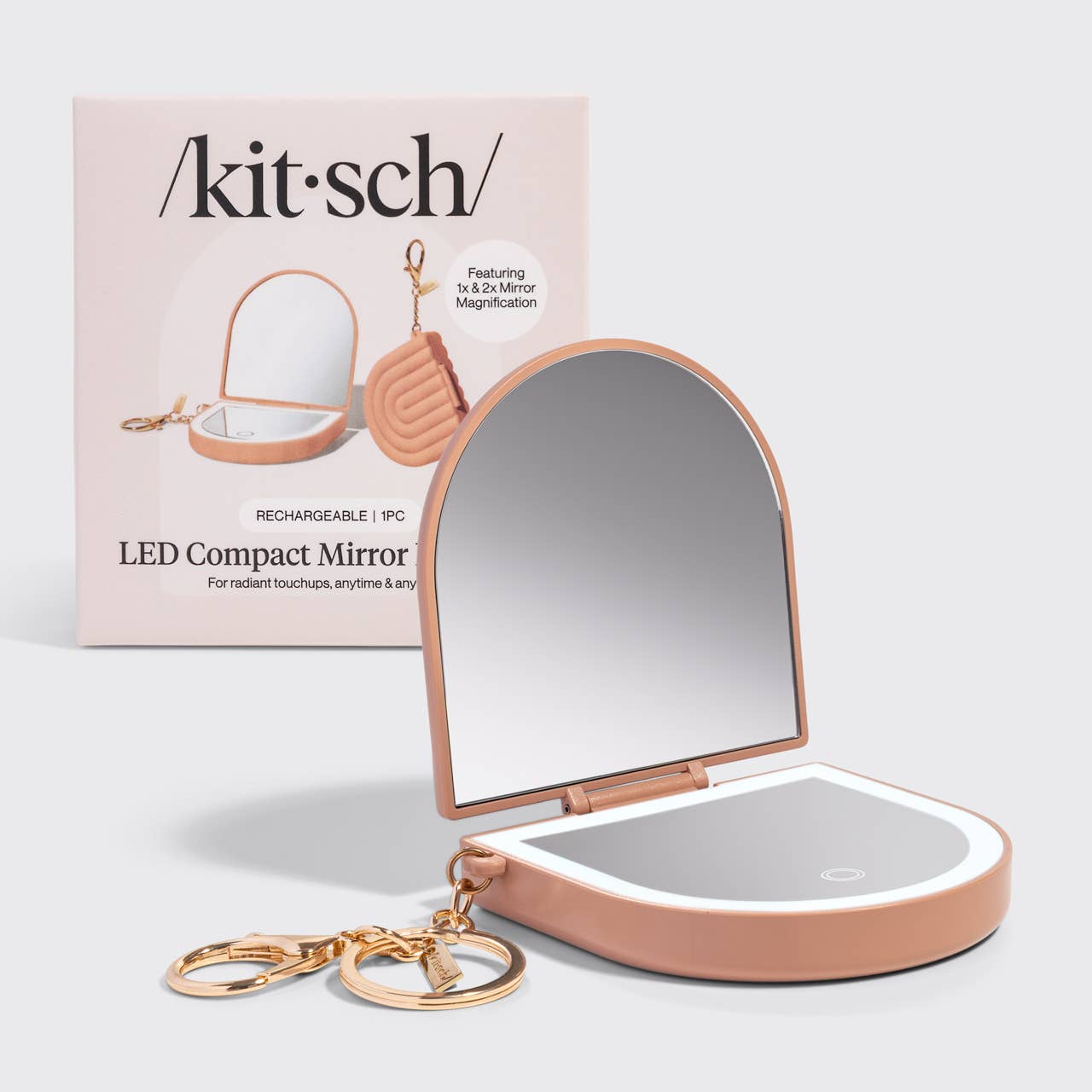 Terracotta Compact Mirror Keychain | KITSCH