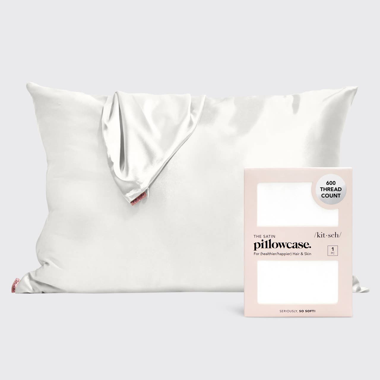 Satin Pillowcase - Ivory | KITSCH