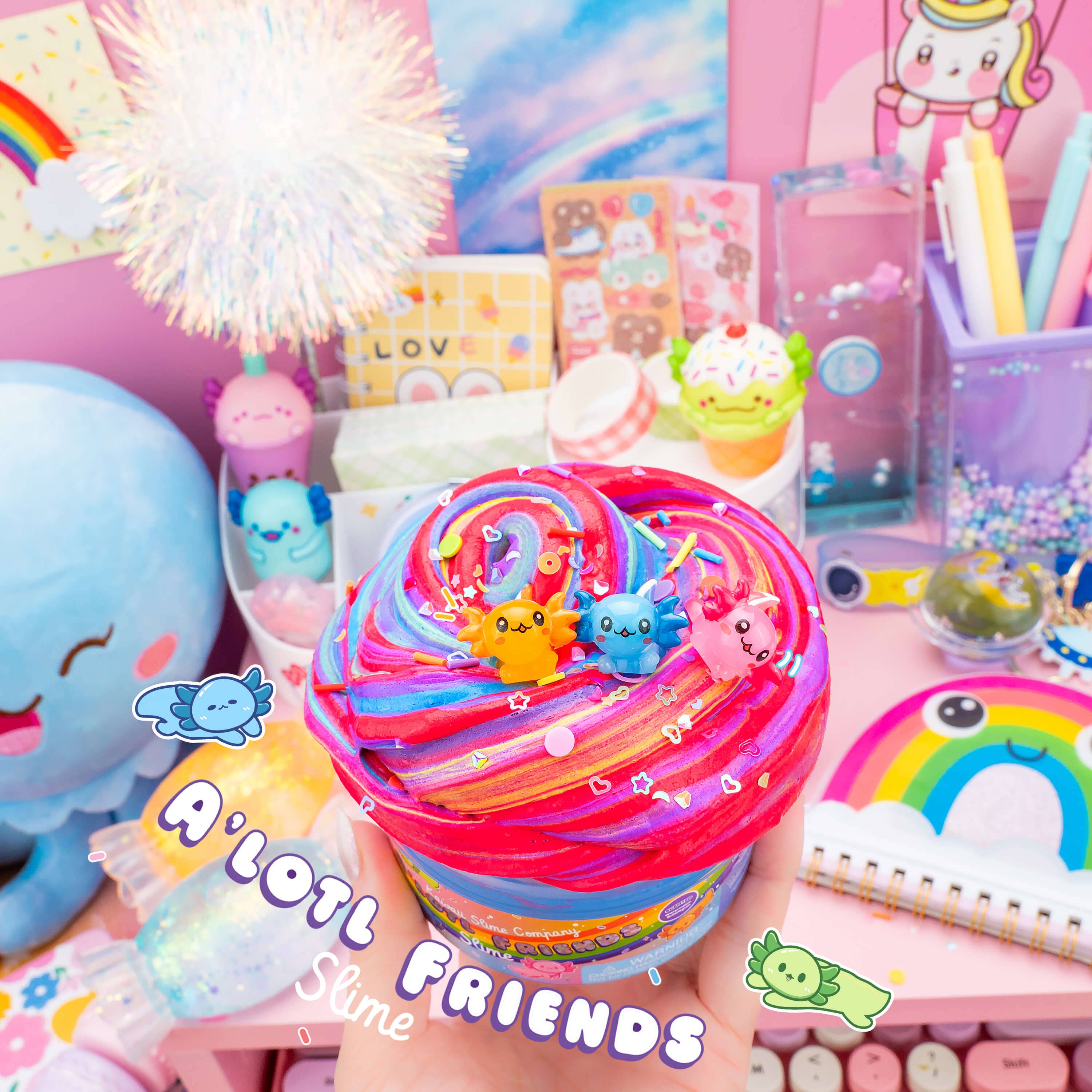 A'lotl Friends Butter Signature Dome™ Slime | Kawaii Slime