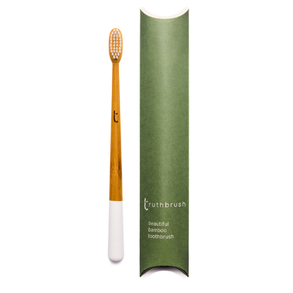 Cloud White Truthbrush with Soft Castor Oil Bristles | Toothbrush LLC