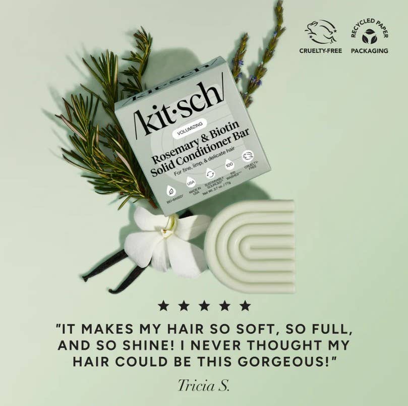 Rosemary & Biotin Volumizing Shampoo & Conditioner Bar Combo | KITSCH