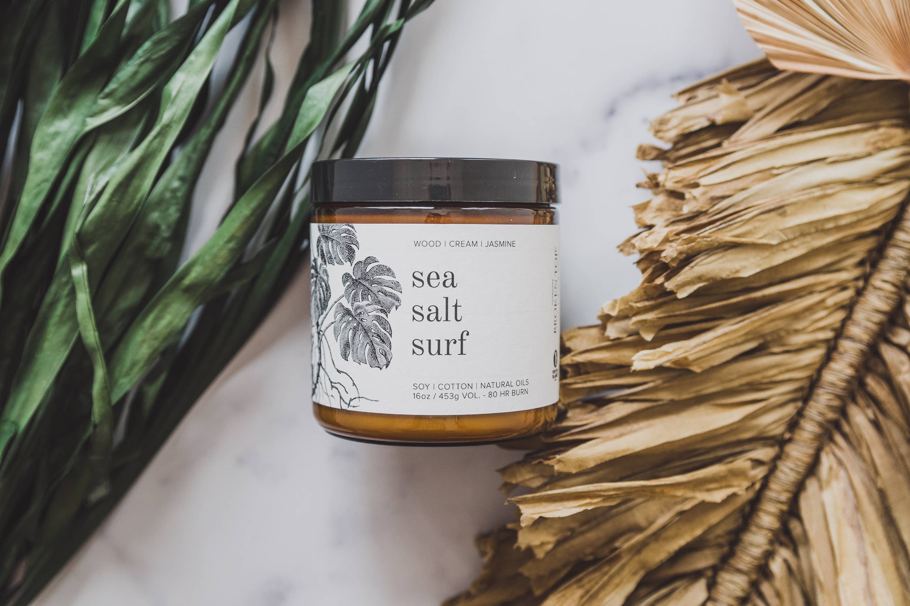 Natural Soy Candle 16 oz Sea Salt Surf | Broken Top Goods