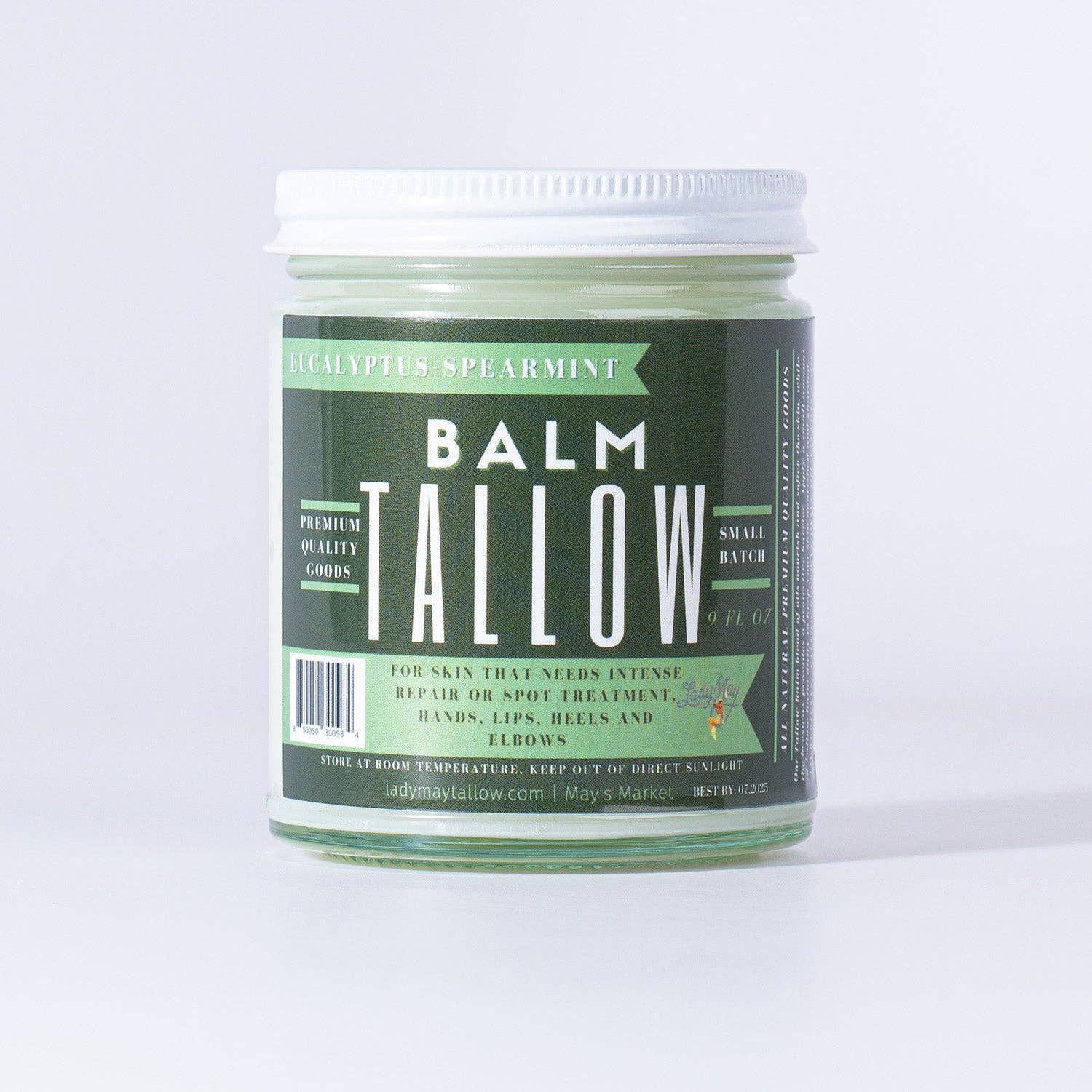 Eucalyptus Spearmint Tallow Balm - All Natural Grass Fed Beef Tallow Moisturizer | Lady May Tallow