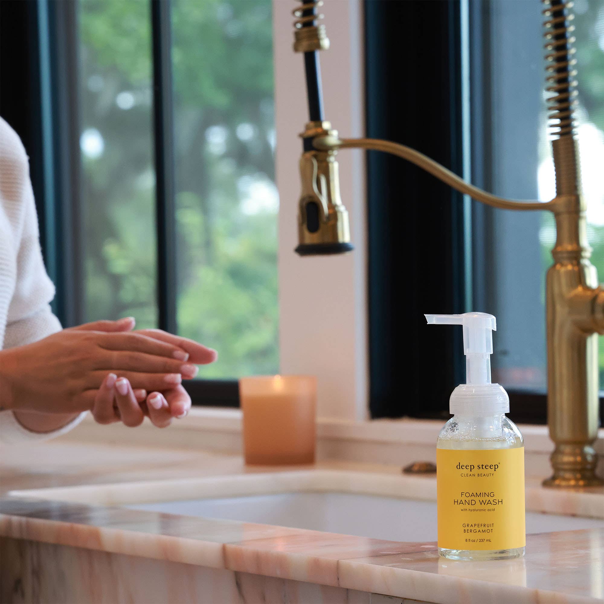 Foaming Hand Wash - Grapefruit Bergamot - 8oz | Deep Steep Clean Beauty