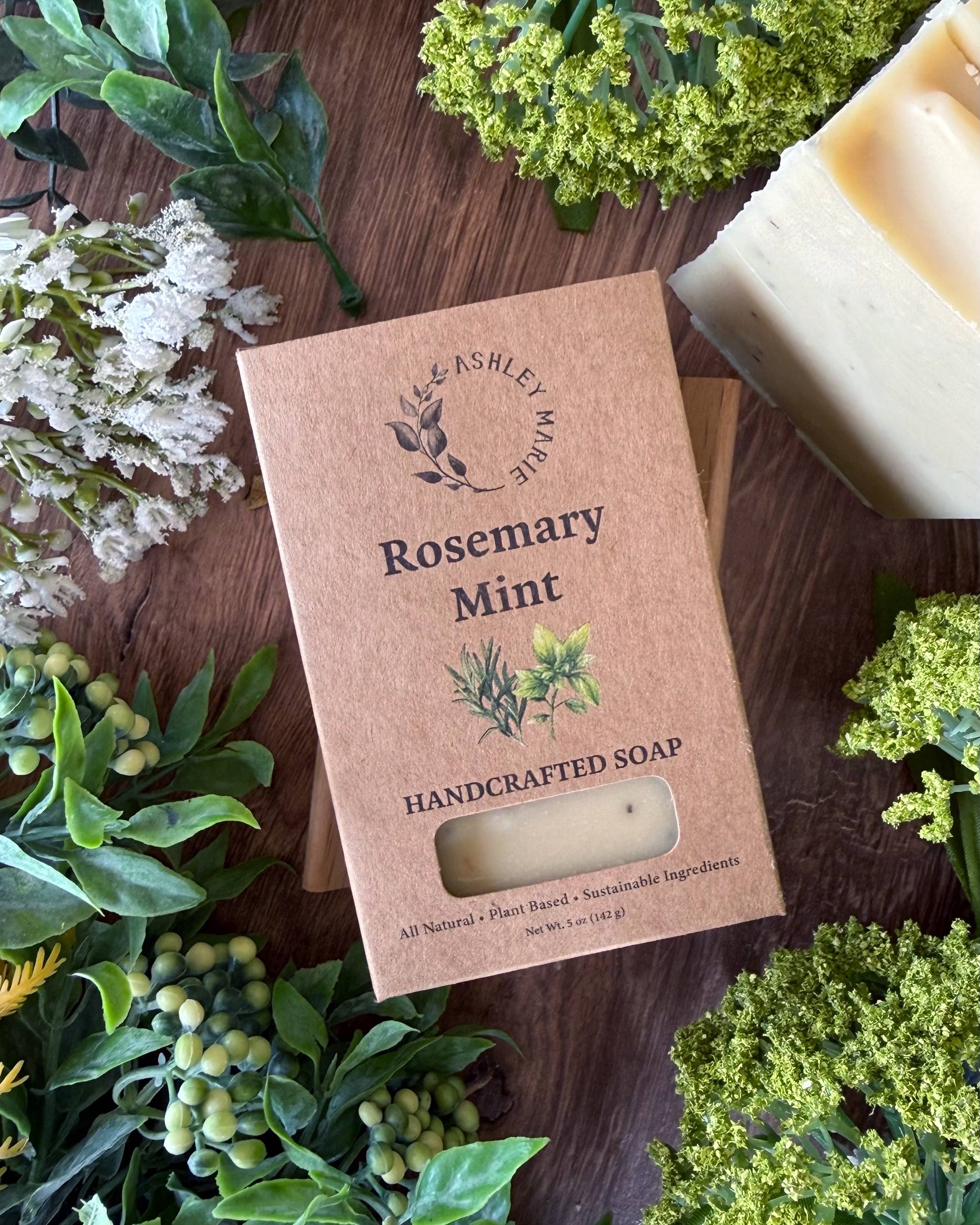 Rosemary Mint Soap – Boxed Soap Bar | Ashley Marie