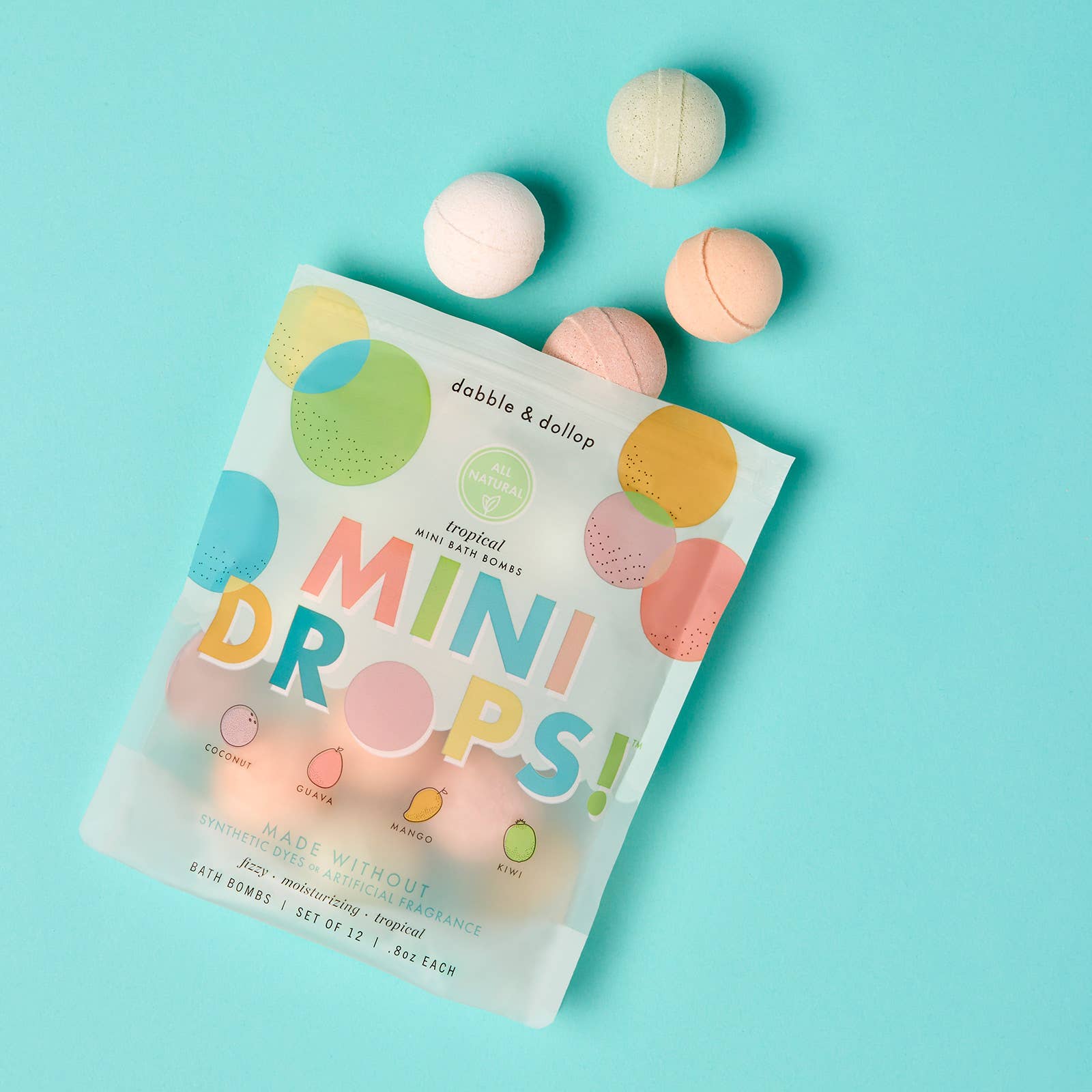 Mini Drops Bath Bombs - Tropical | Dabble & Dollup