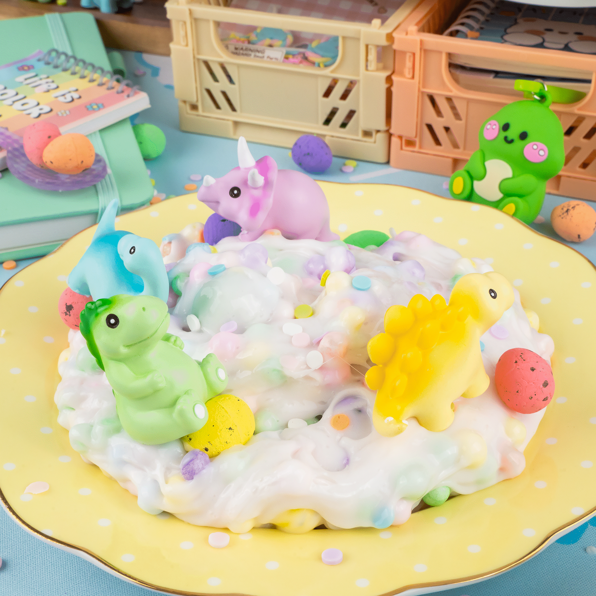 Dino Cereal Crunchy Signature Dome™ Slime | Kawaii Slime