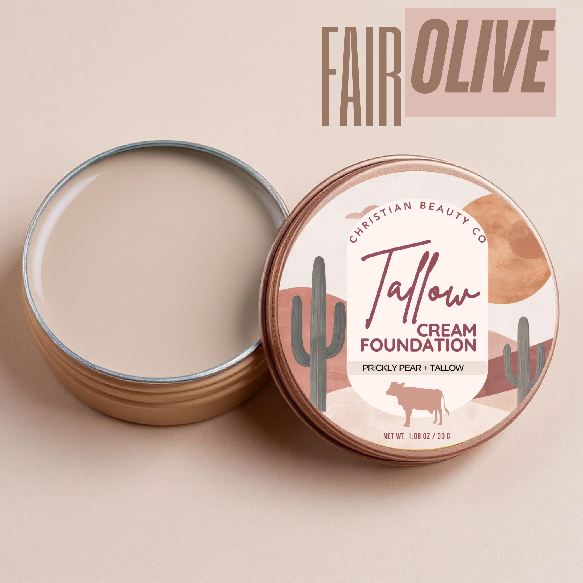 Tallow Cream Foundation | Christian Beauty Co