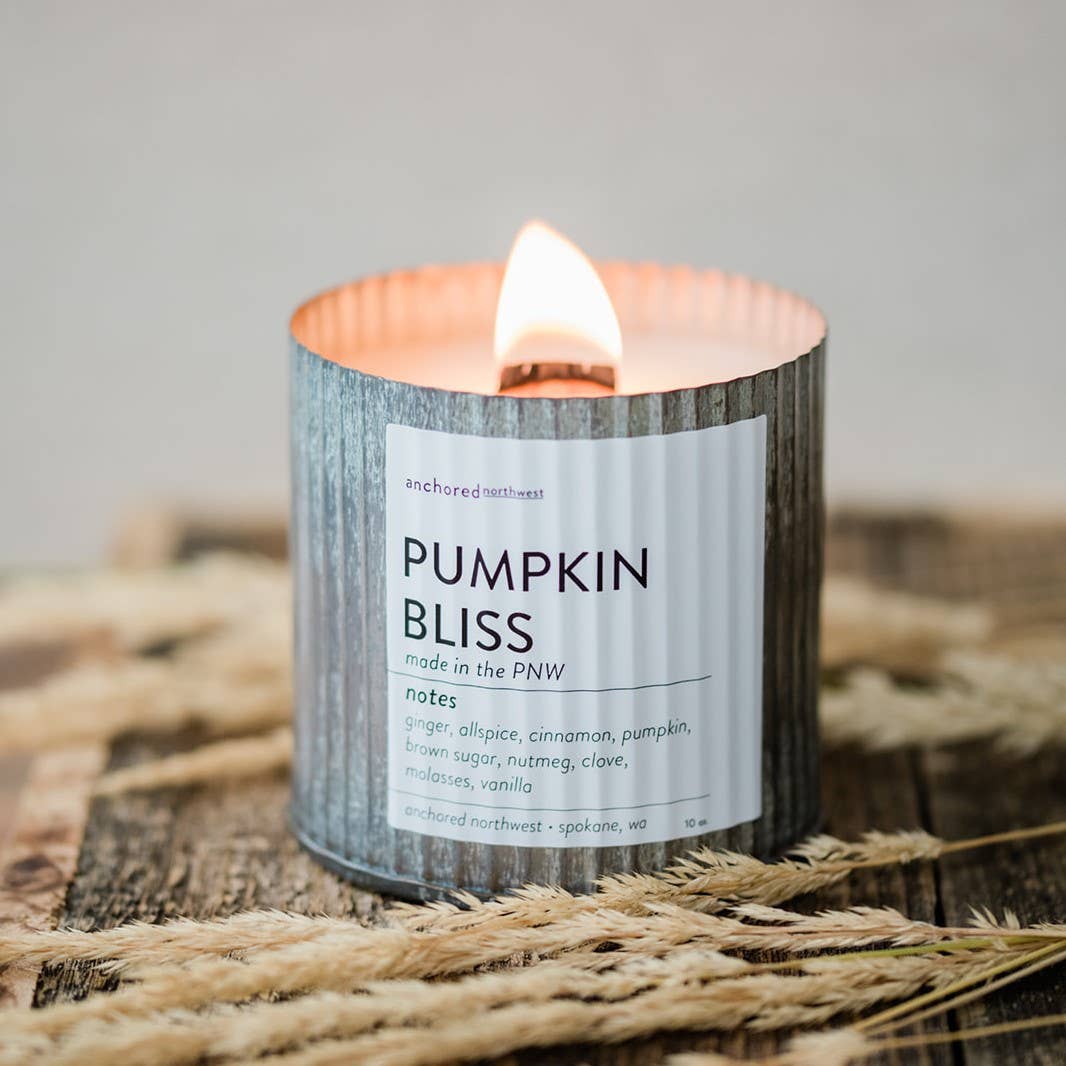 Boyfriend Valentine's Day Rustic Vintage Wood Wick Candle | Anchored Northwest