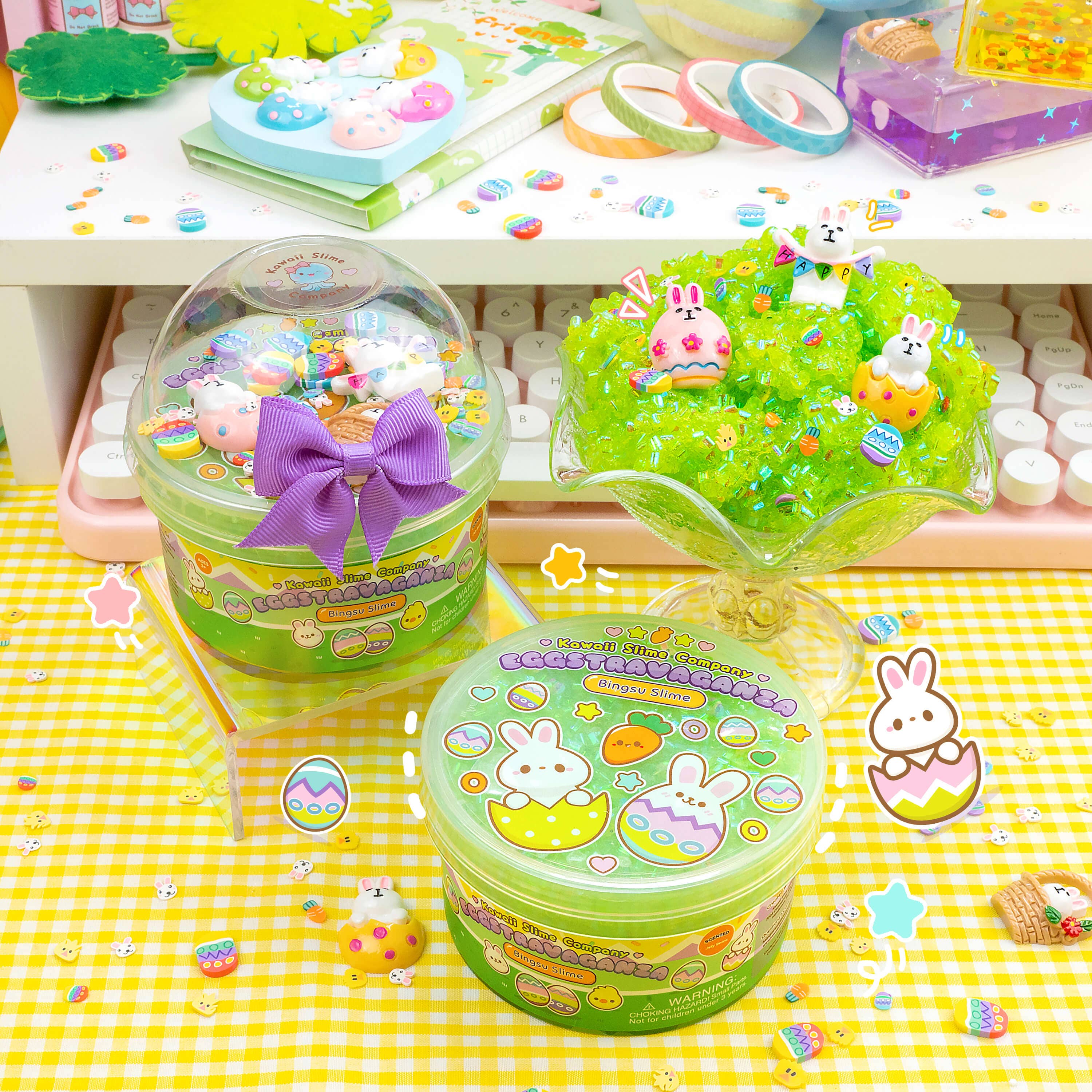 Eggstravaganza Bingsu Bead Signature Dome™ Slime | Kawaii Slime