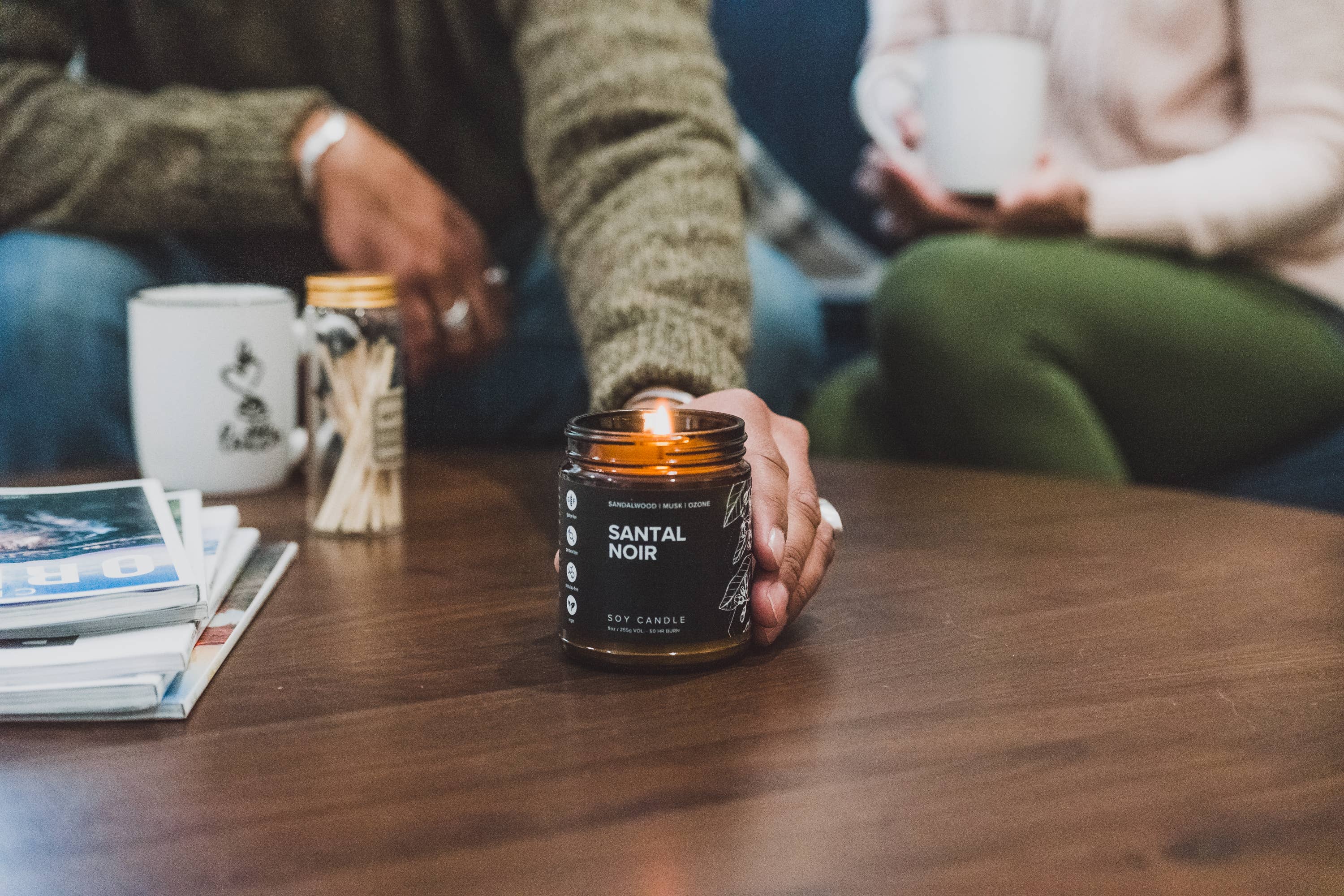 Natural Soy Candle 9 oz Santal Noir | Broken Top Goods