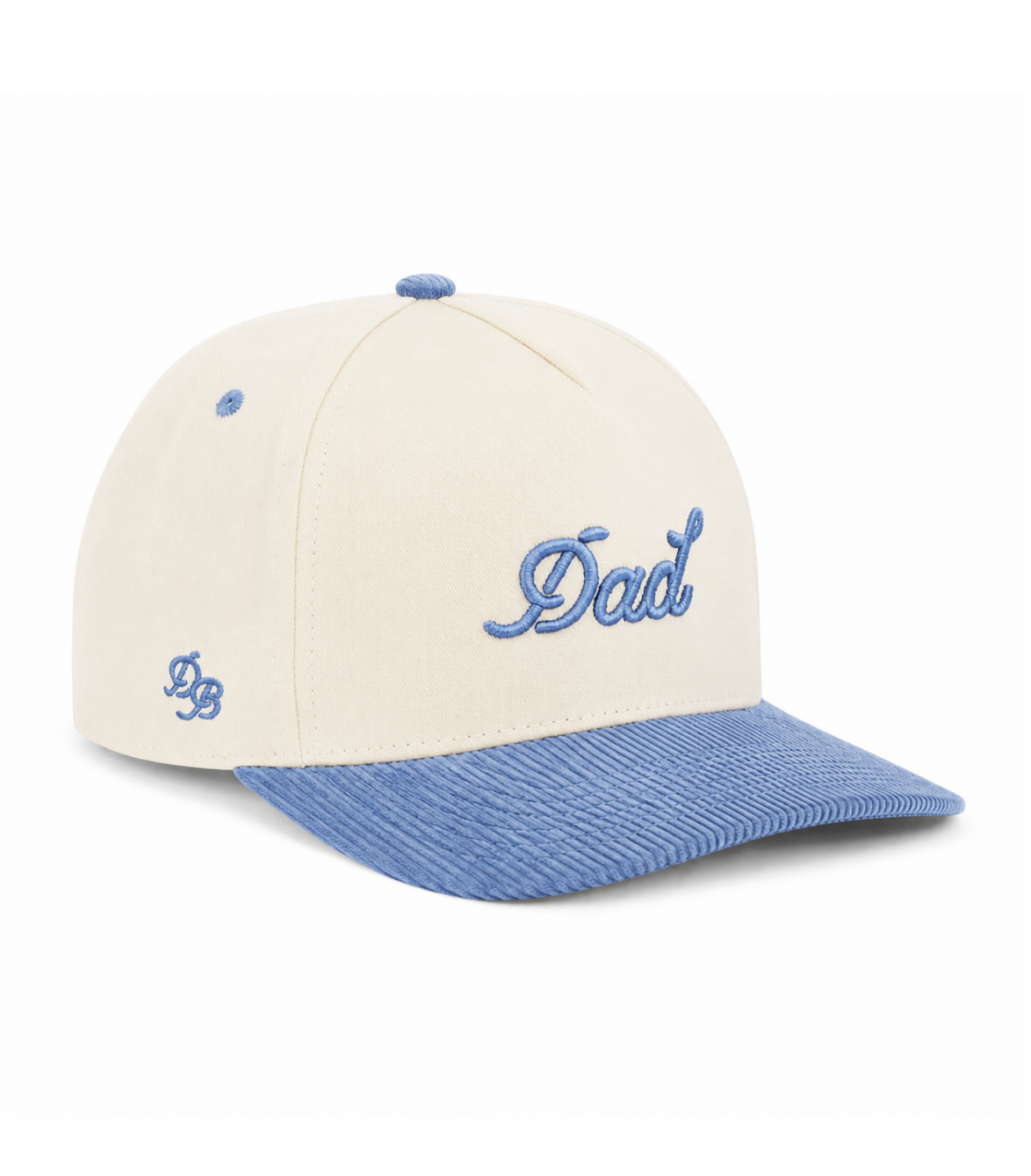 Dad Corduroy Brim Snapback Hat - Cream Baby Blue | Dad Brand