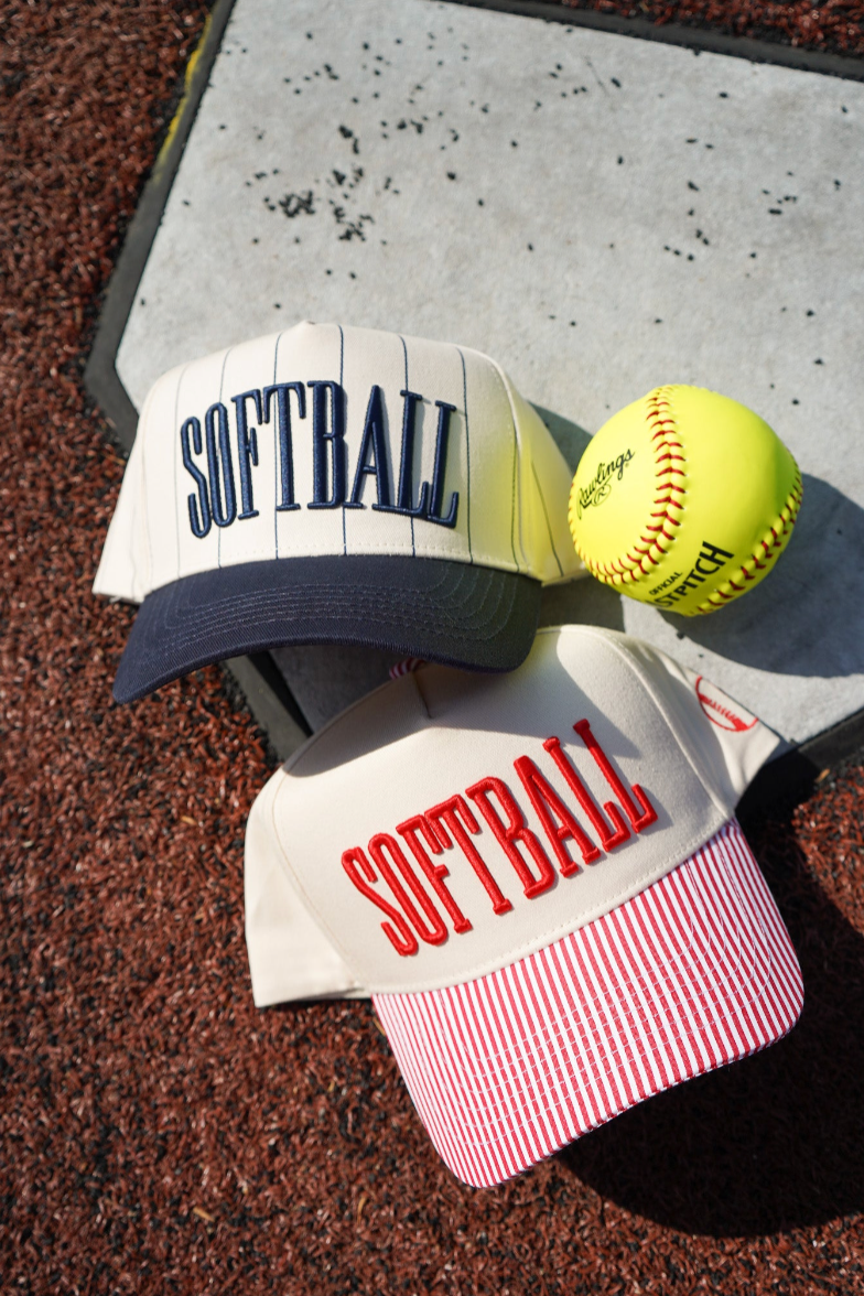 Softball - Striped Trucker Hat | Kenzkustomz