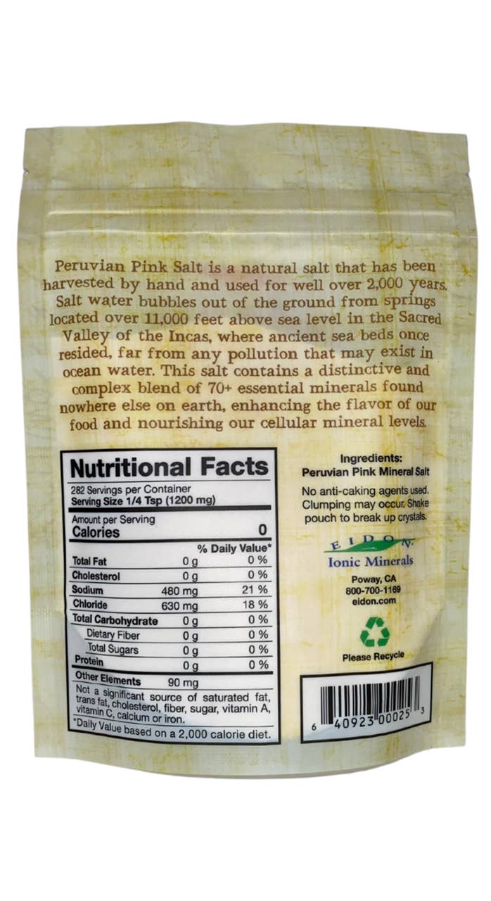 Peruvian Pink Mineral Salt | Eidon Ionic Minerals