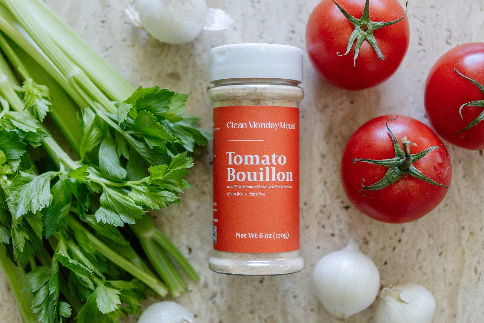 Tomato Bouillon with Slow Simmered Chicken Stock Powder | Clean Monday Meals