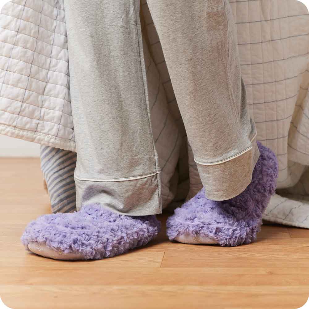 Curly Purple Slippers | Warmies