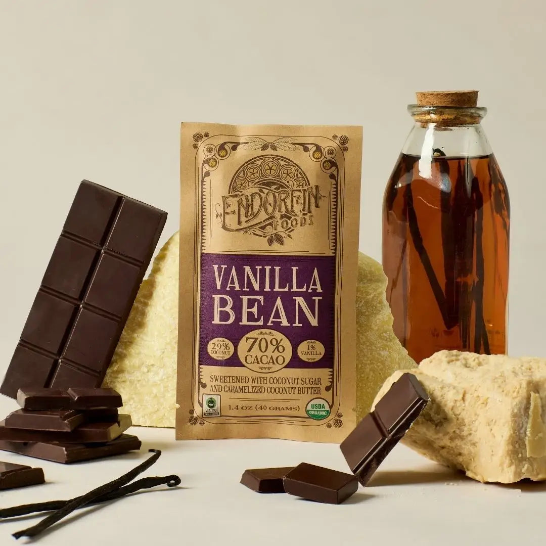 Endorfin Vanilla Bean Dark Chocolate Bar | Coracao
