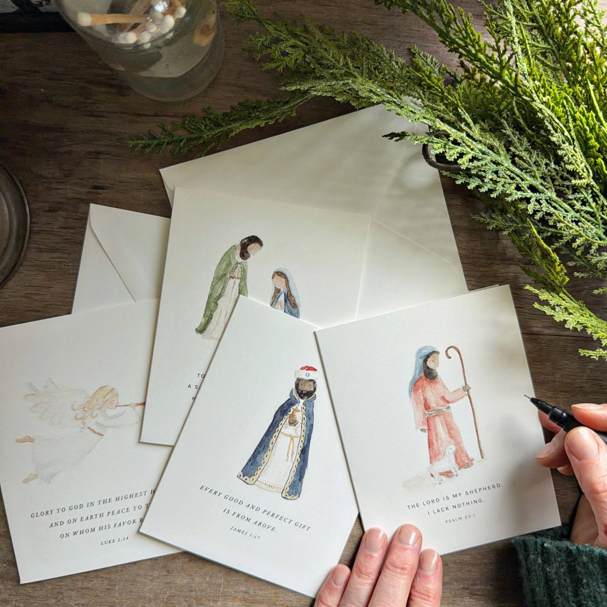 Nativity scripture assorted notecard set | Emily Lex Studio