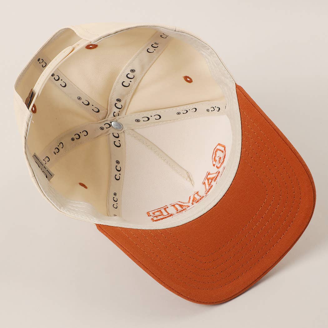 GAME DAY 3D Letter Embroidered Two-Tone Trucker Hat | Fashion City