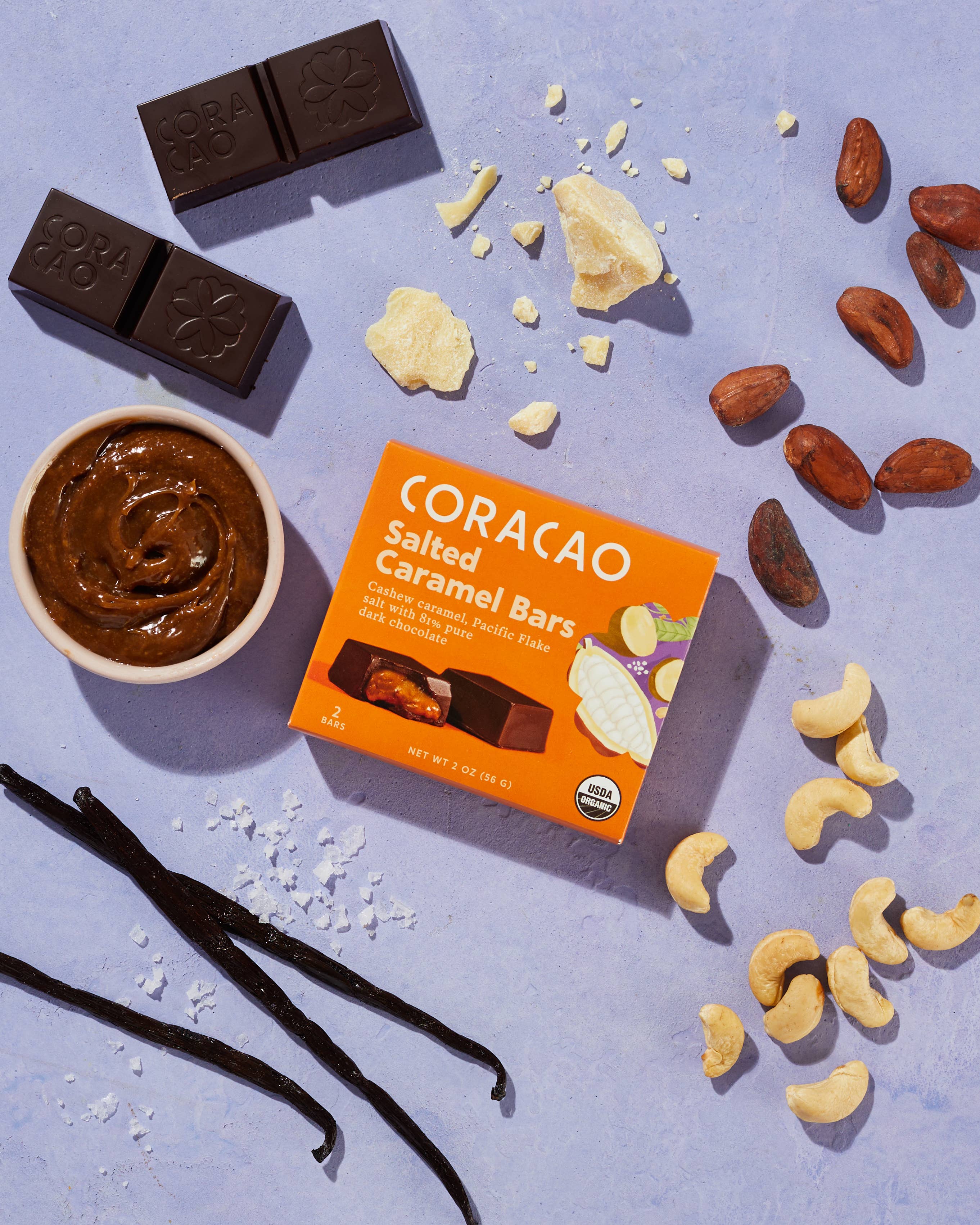 Salted Caramel Bar 2-Pack | Coracao