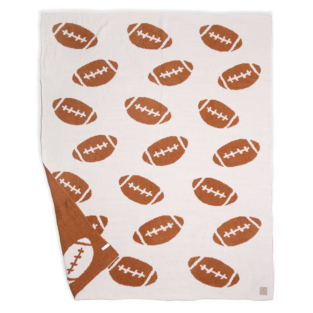 Football Patterned Throw Blanket | Fashion City
