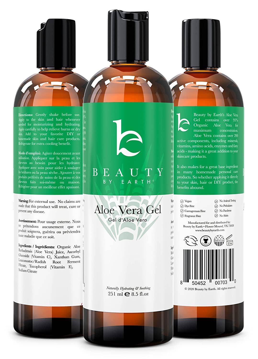 Aloe Vera Gel 8oz | Beauty By Earth