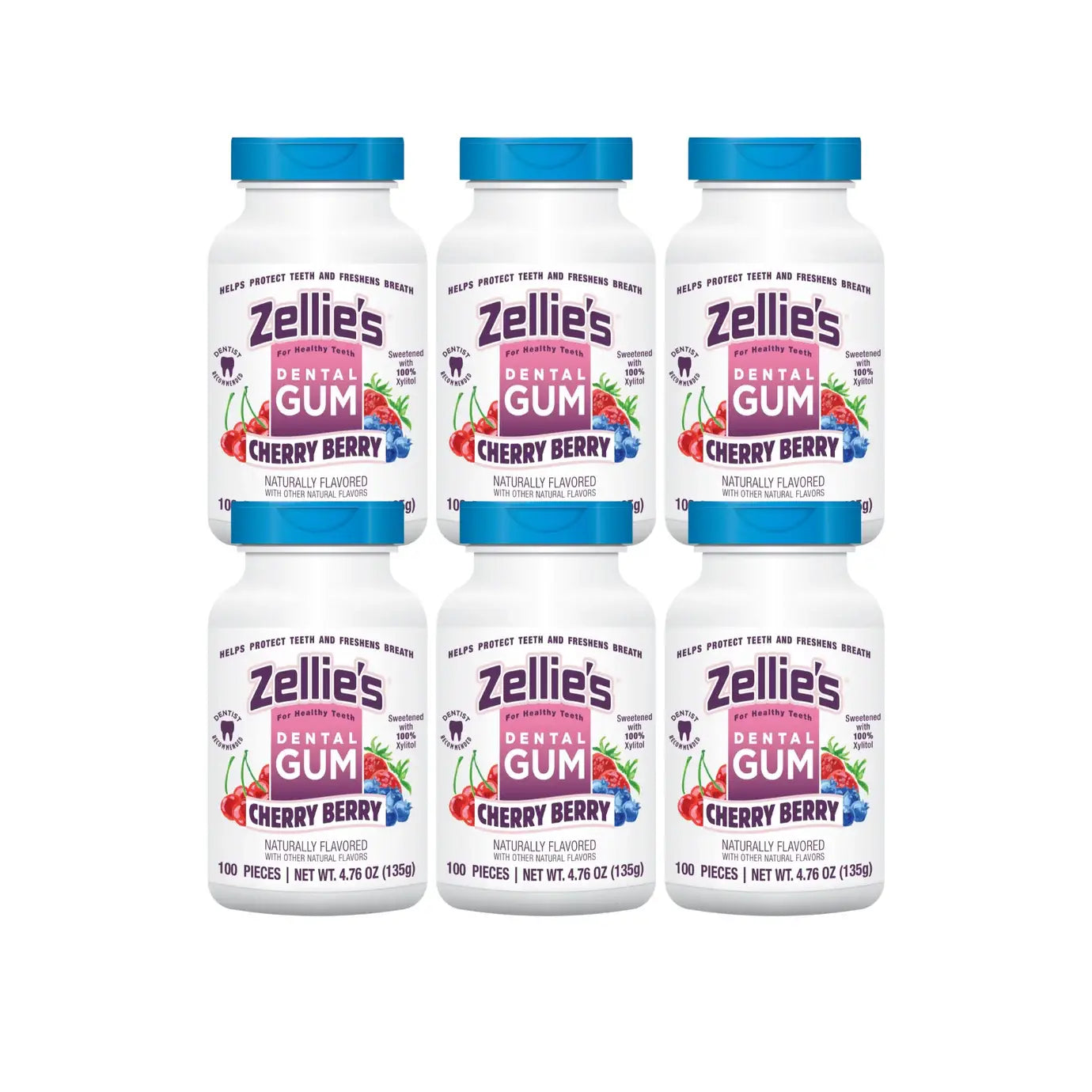 Zellie's Xylitol Dental Gum - Cherry Berry | Zellies