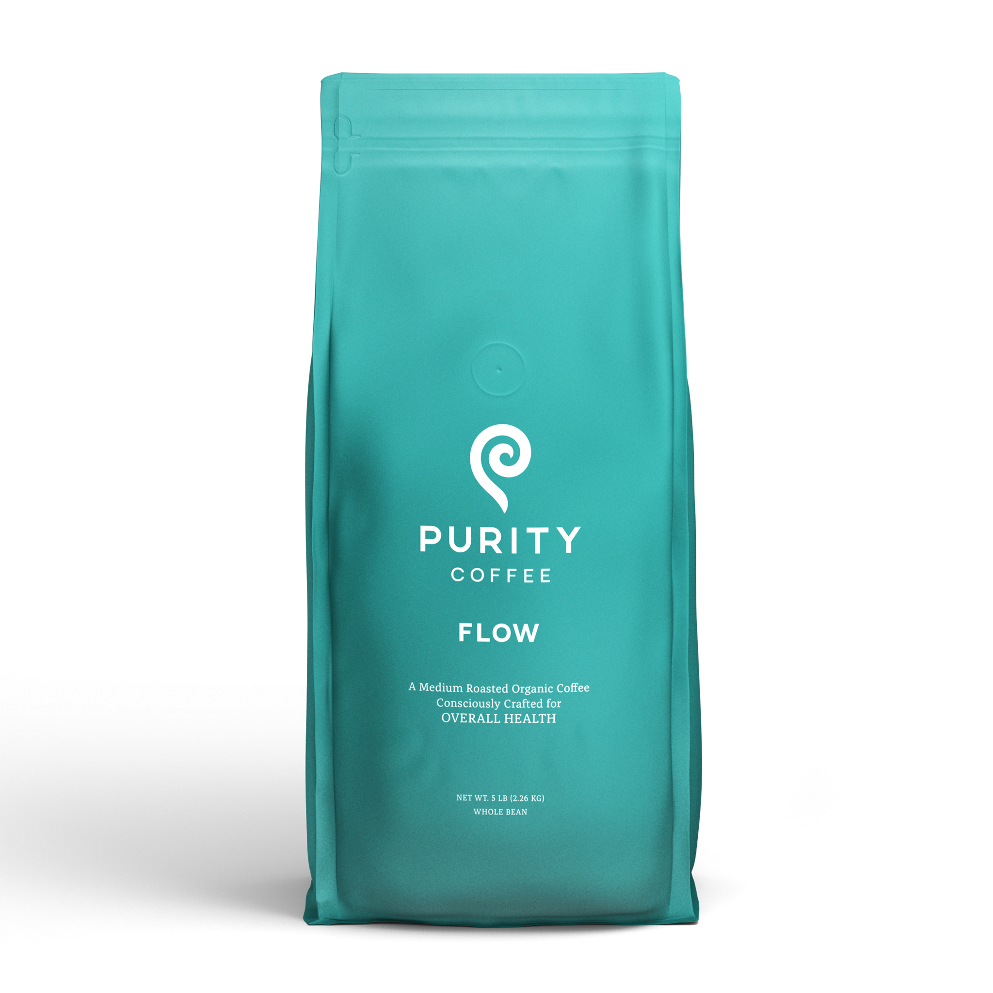 FLOW: Original Medium Roast Whole Bean Coffee 5lb Bag | Purity Coffee
