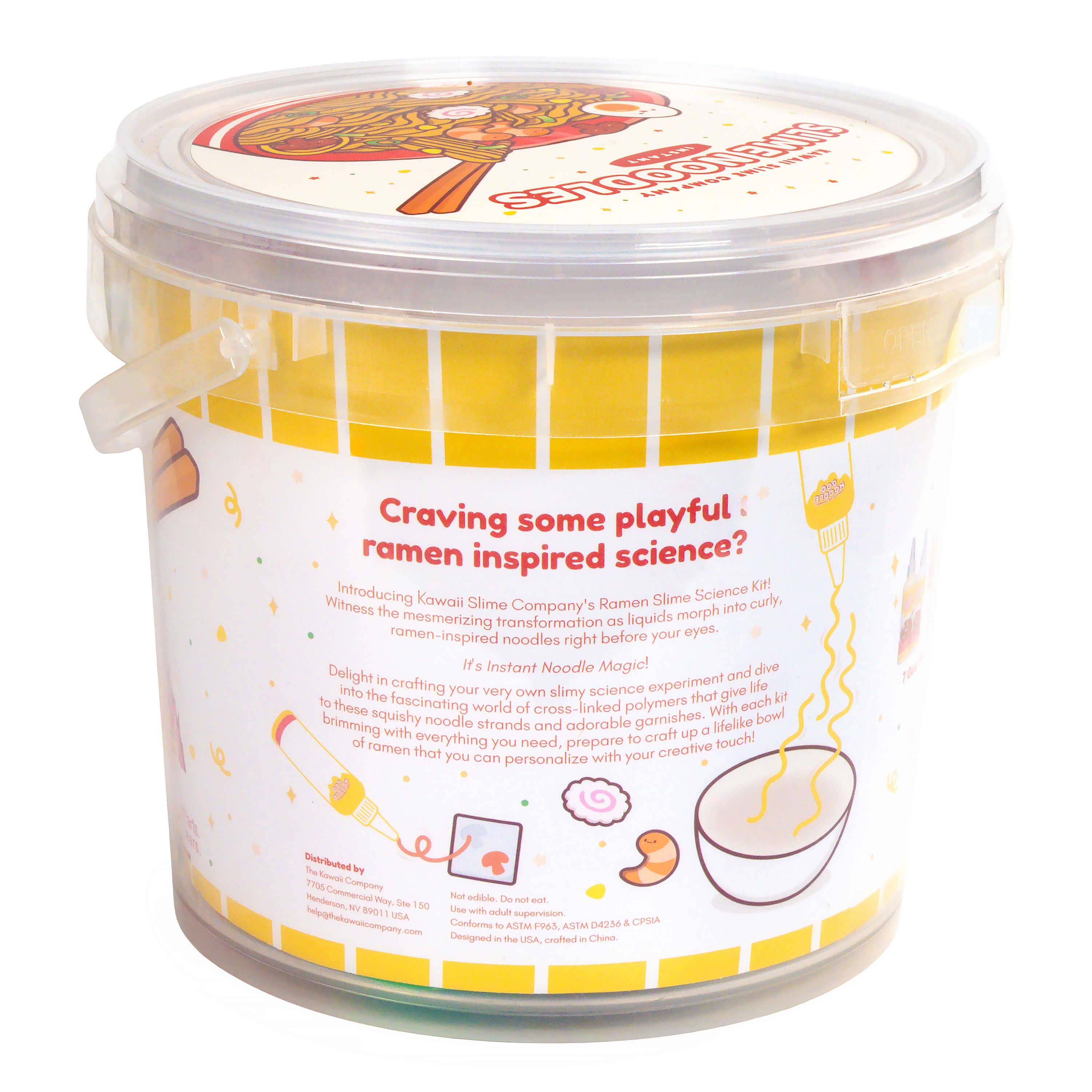 Instant Ramen Noodles Slime Science Kit | Kawaii Slime