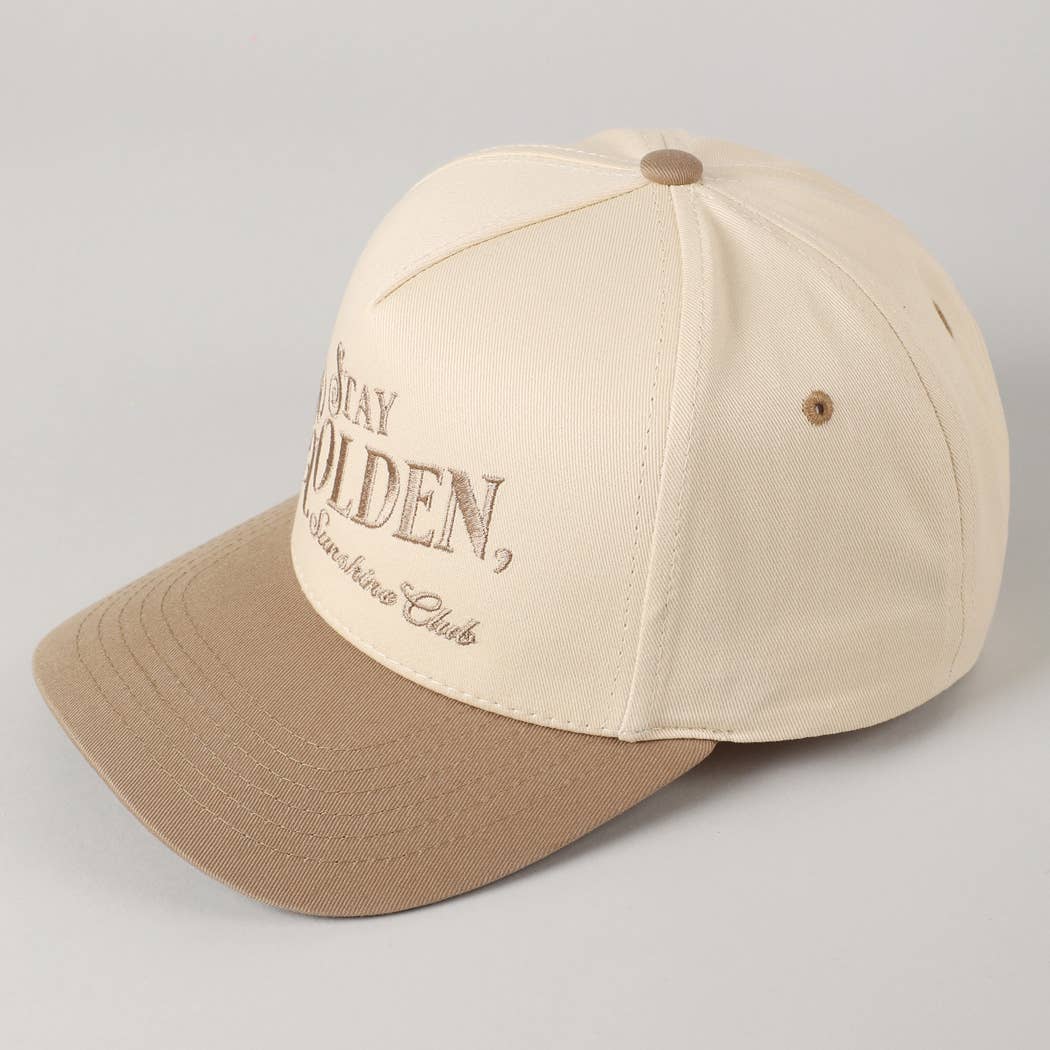 Stay Golden Sunshine Club Embroidery Trucker Hat | Fashion City