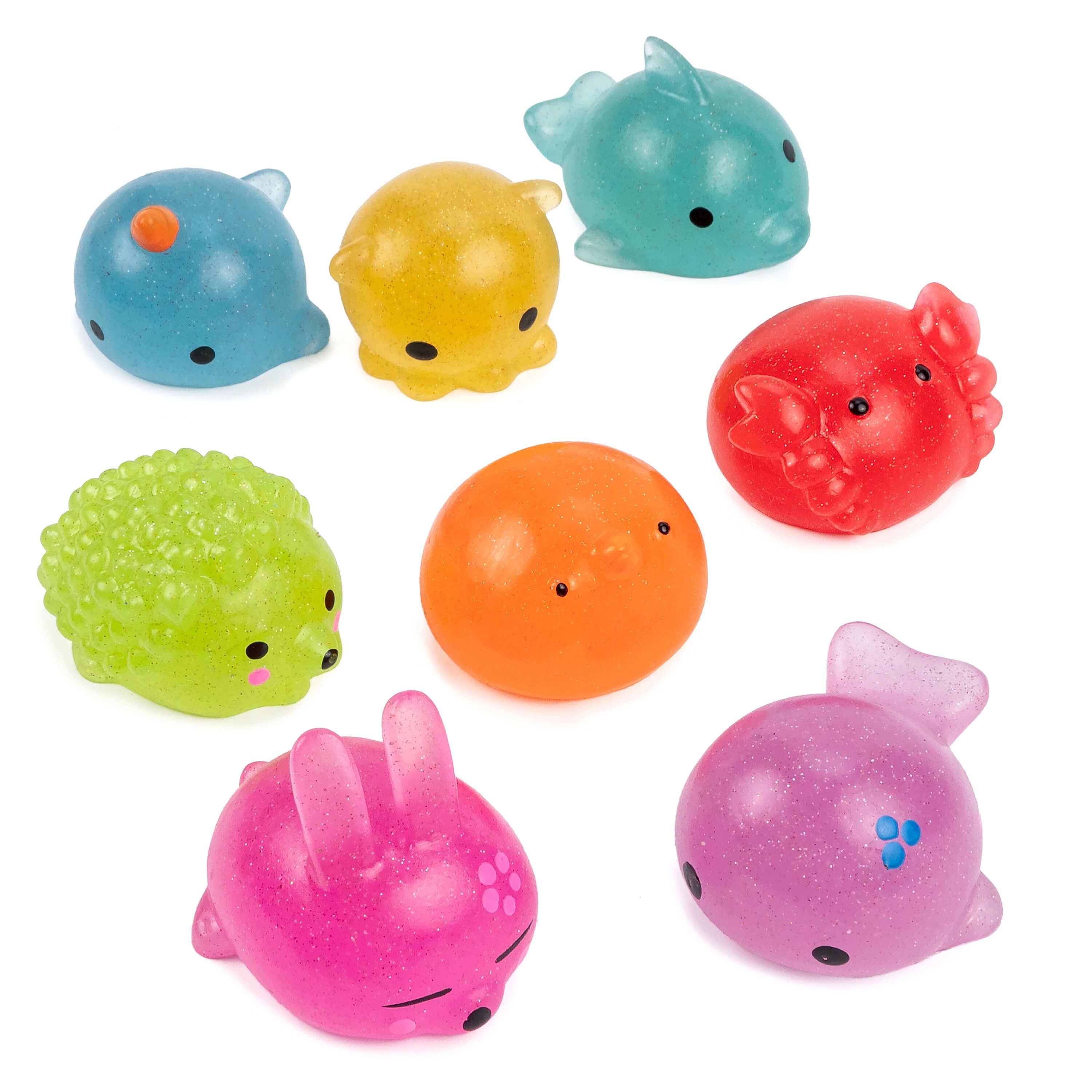Jumbo Glitter Mochi Squishy Toy | Kawaii Slime