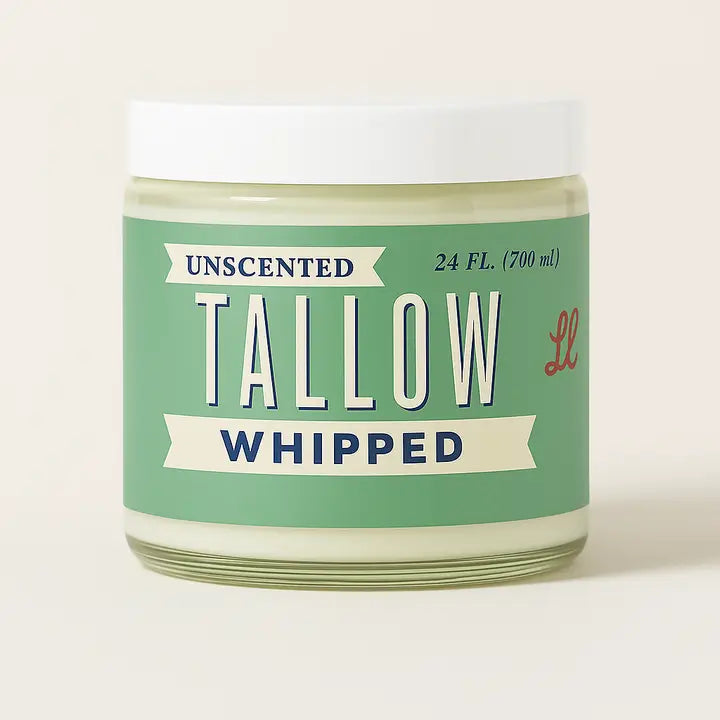 Unscented Whipped Tallow, 100% Grass Fed Beef Tallow Moisturizer | Lady May Tallow