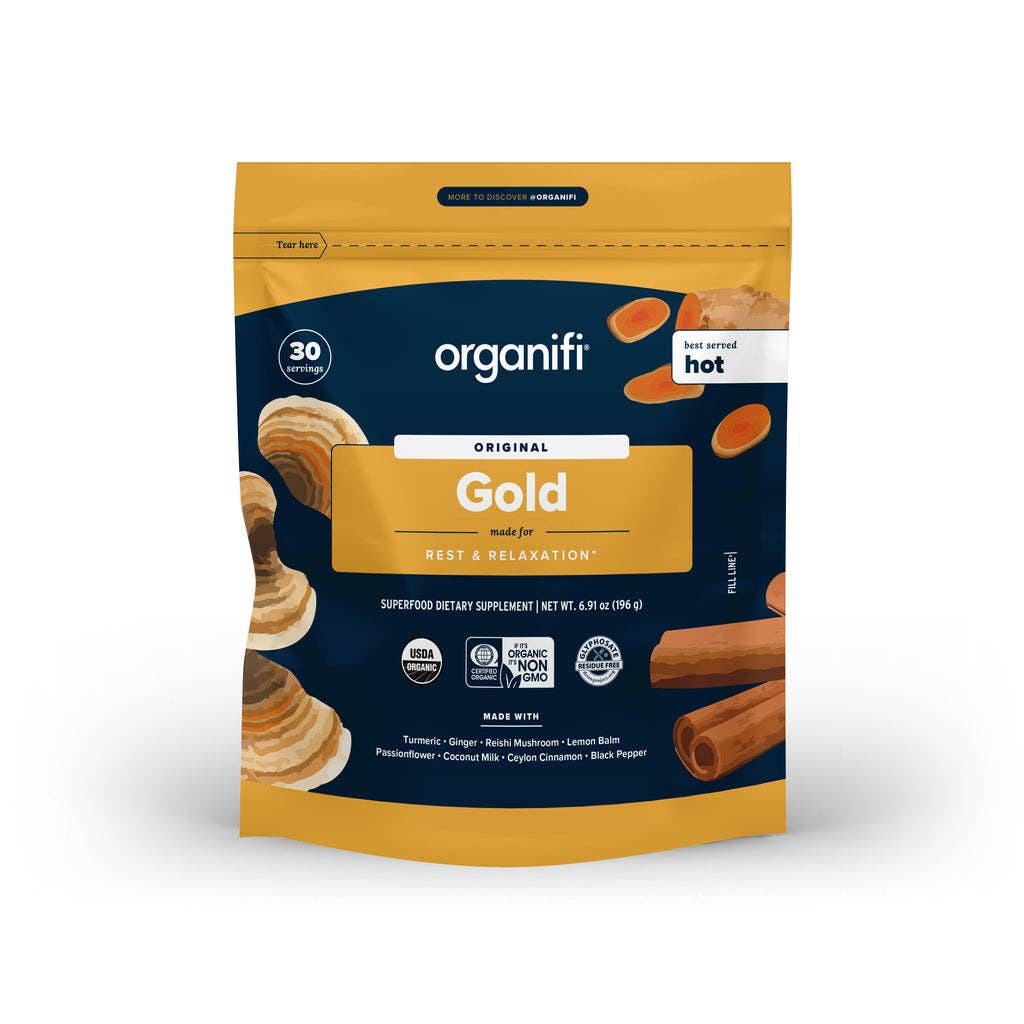 Gold-Turmeric Relaxing Superfood Powder Tea | Organifi