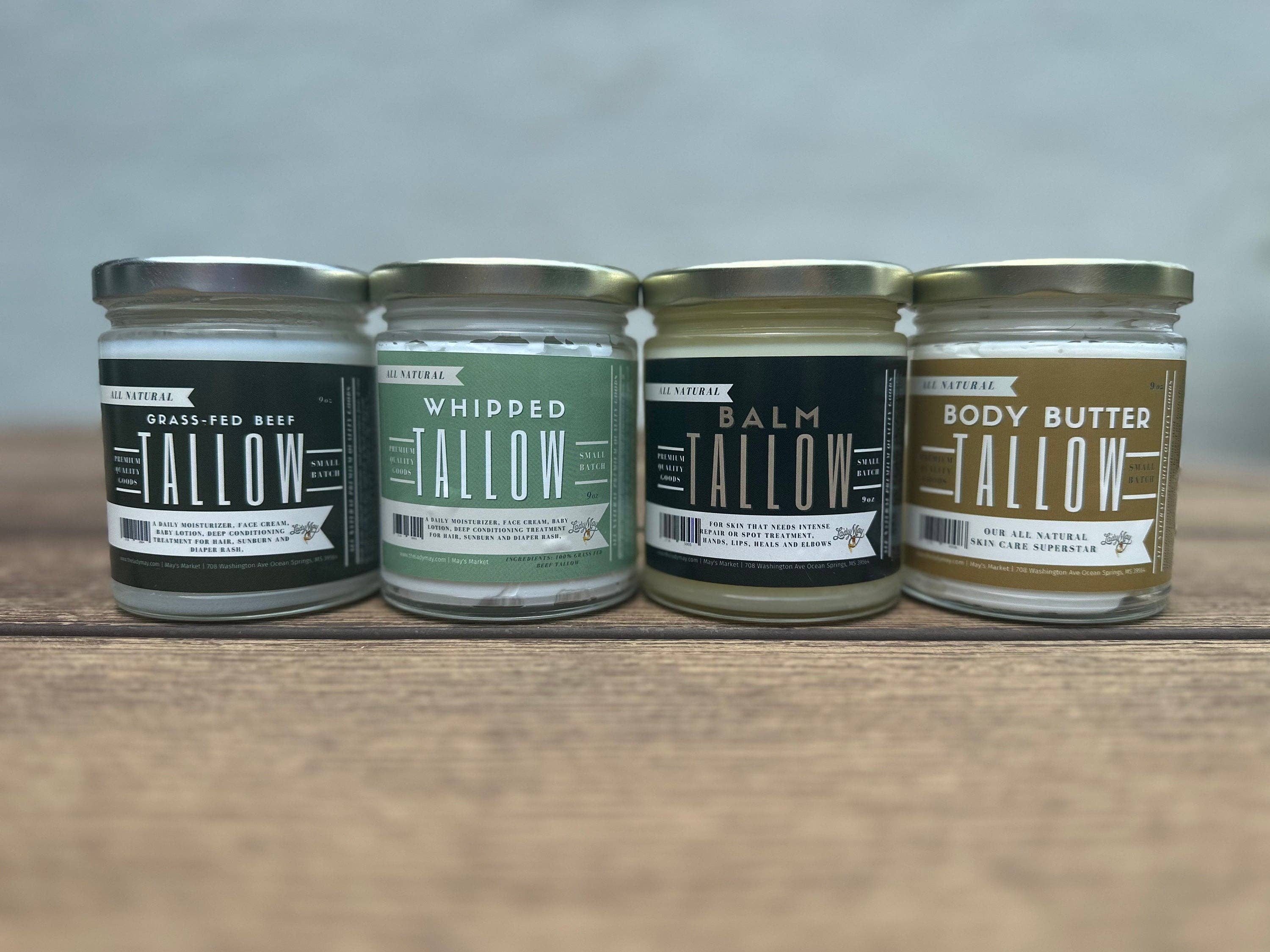 Eucalyptus Spearmint Tallow Balm - All Natural Grass Fed Beef Tallow Moisturizer | Lady May Tallow