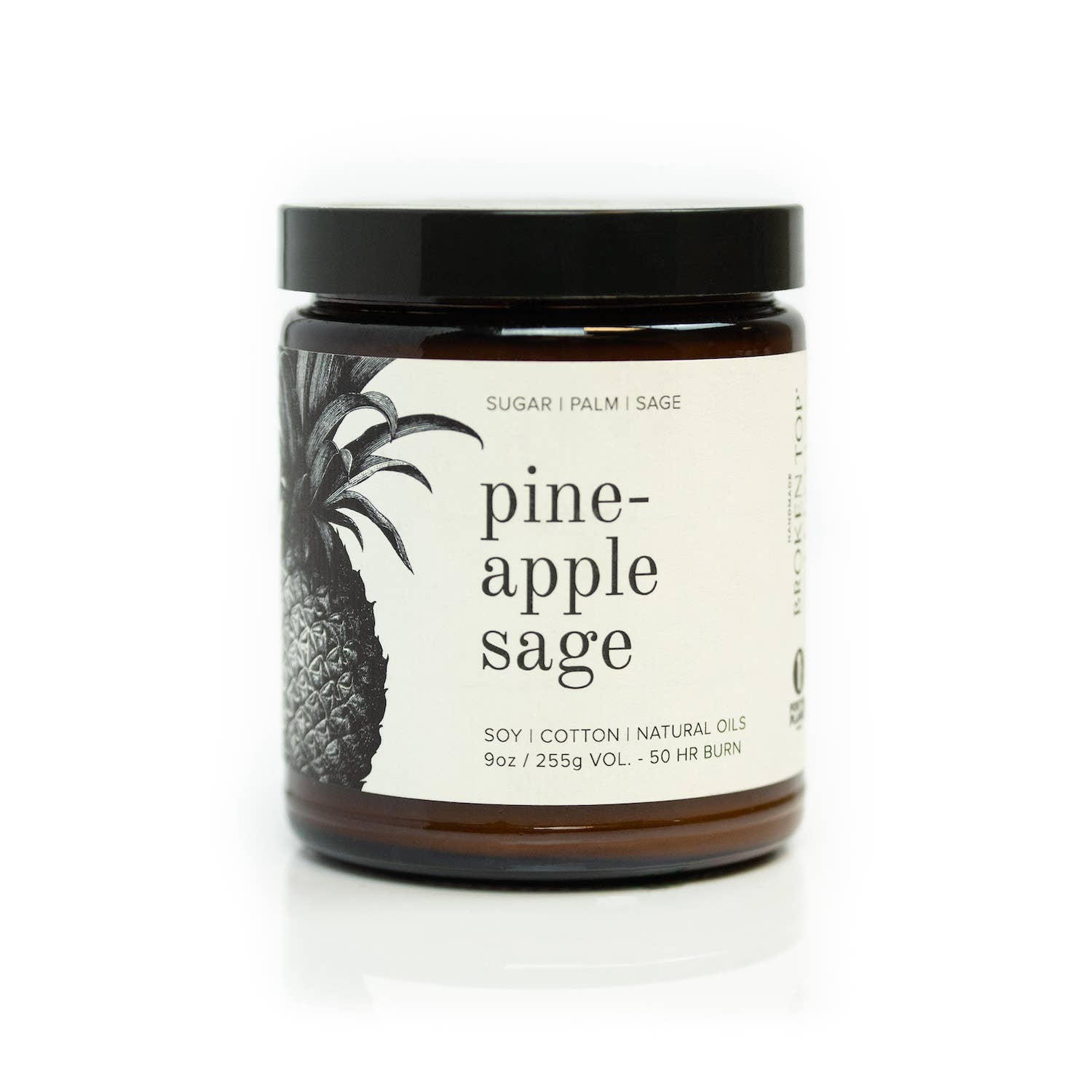 Natural Soy Candle 9 oz Pineapple Sage | Broken Top Goods