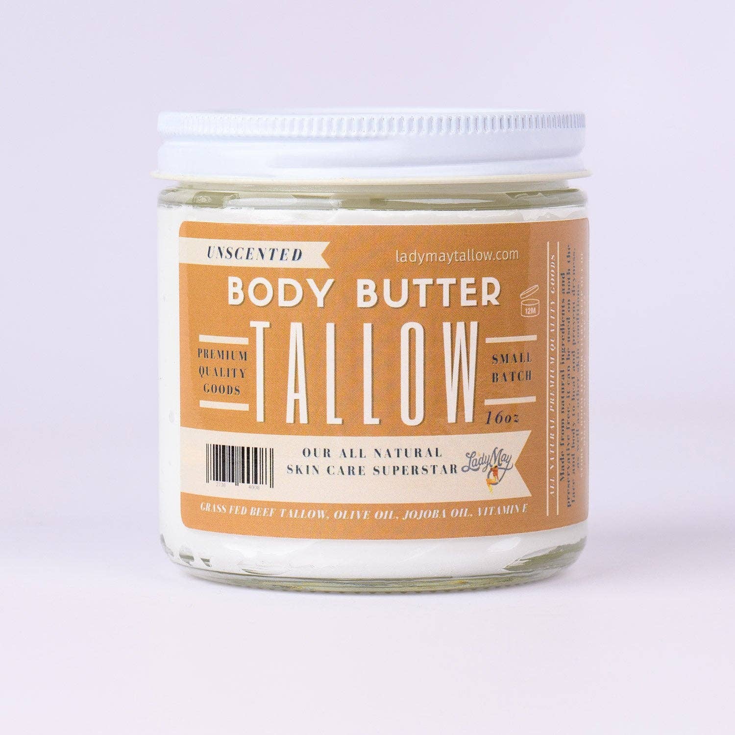 Unscented Tallow Body Butter | Lady May Tallow