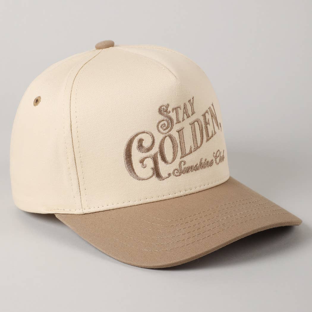 Stay Golden Sunshine Club Embroidery Trucker Hat | Fashion City