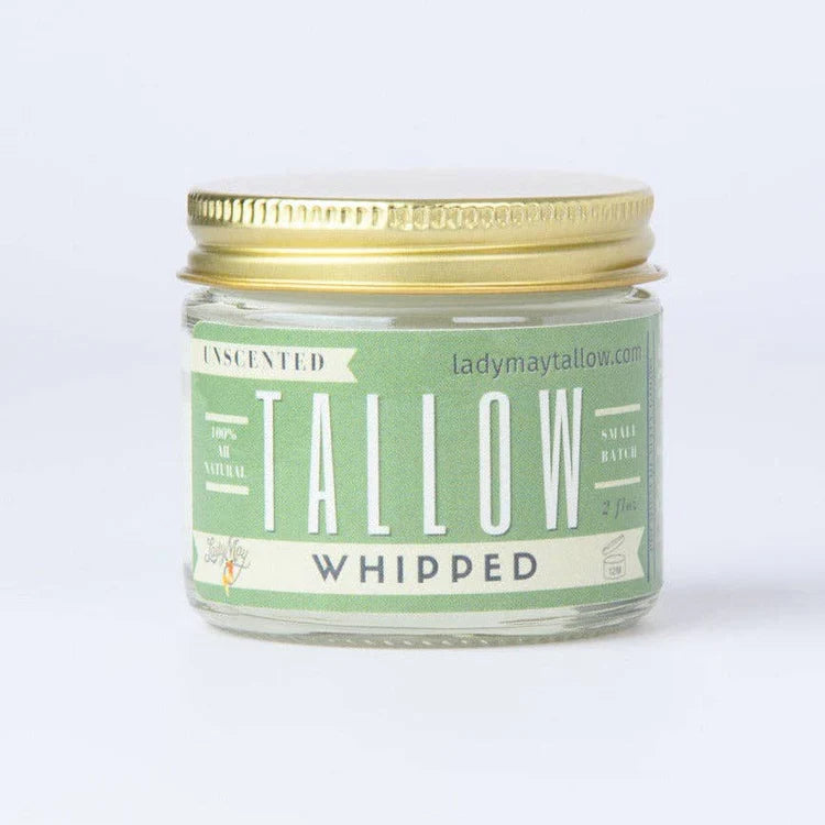 Unscented Whipped Tallow, 100% Grass Fed Beef Tallow Moisturizer | Lady May Tallow