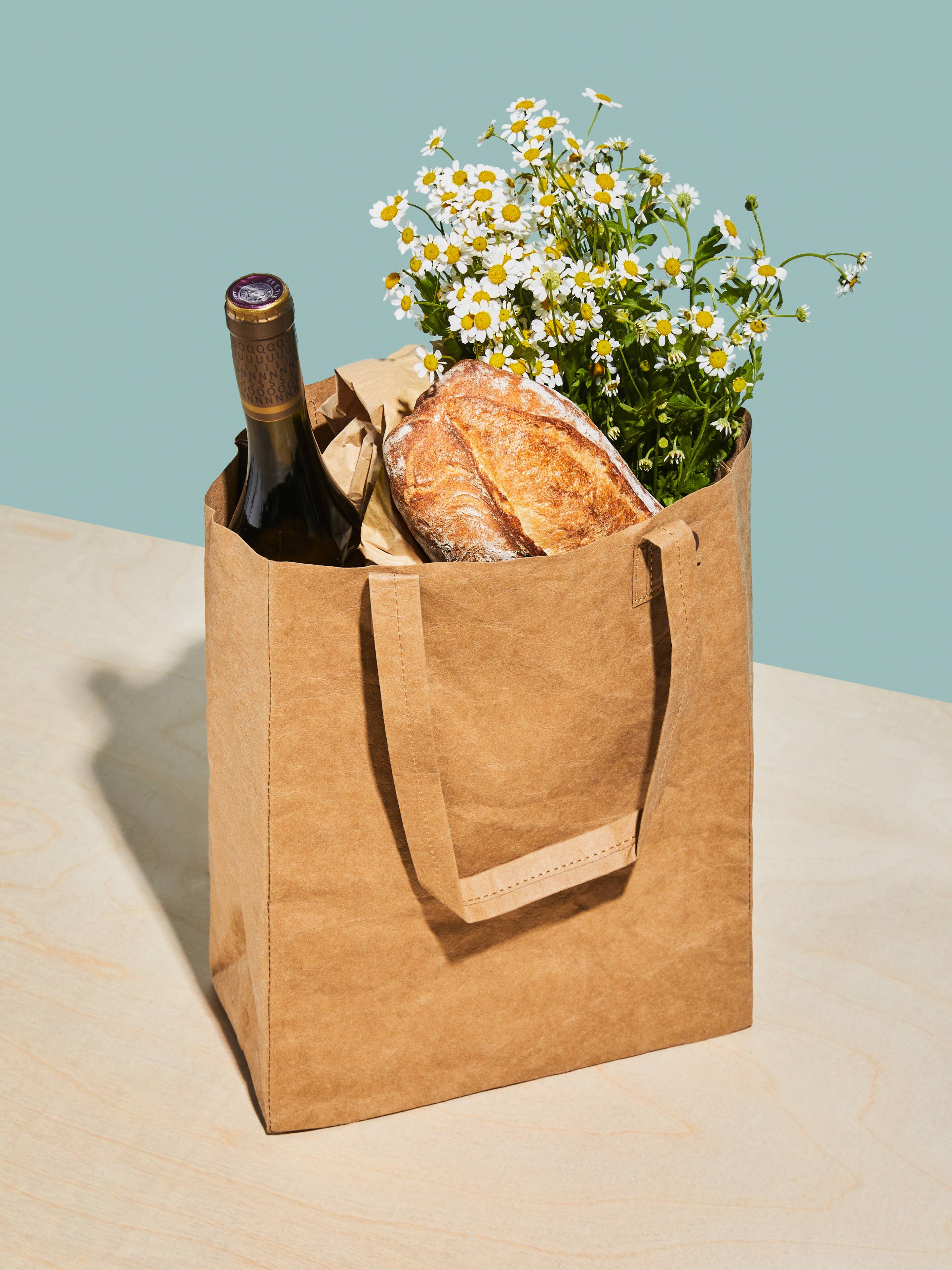 Market Tote Mini, Reusable Vegan Leather Shopping Bag | Out of the woods