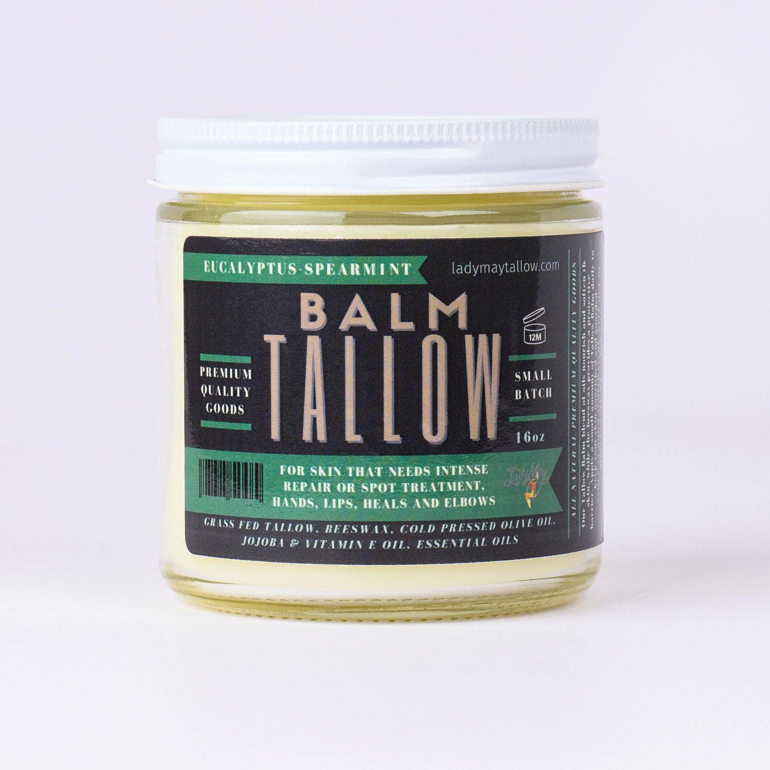 Eucalyptus Spearmint Tallow Balm - All Natural Grass Fed Beef Tallow Moisturizer | Lady May Tallow
