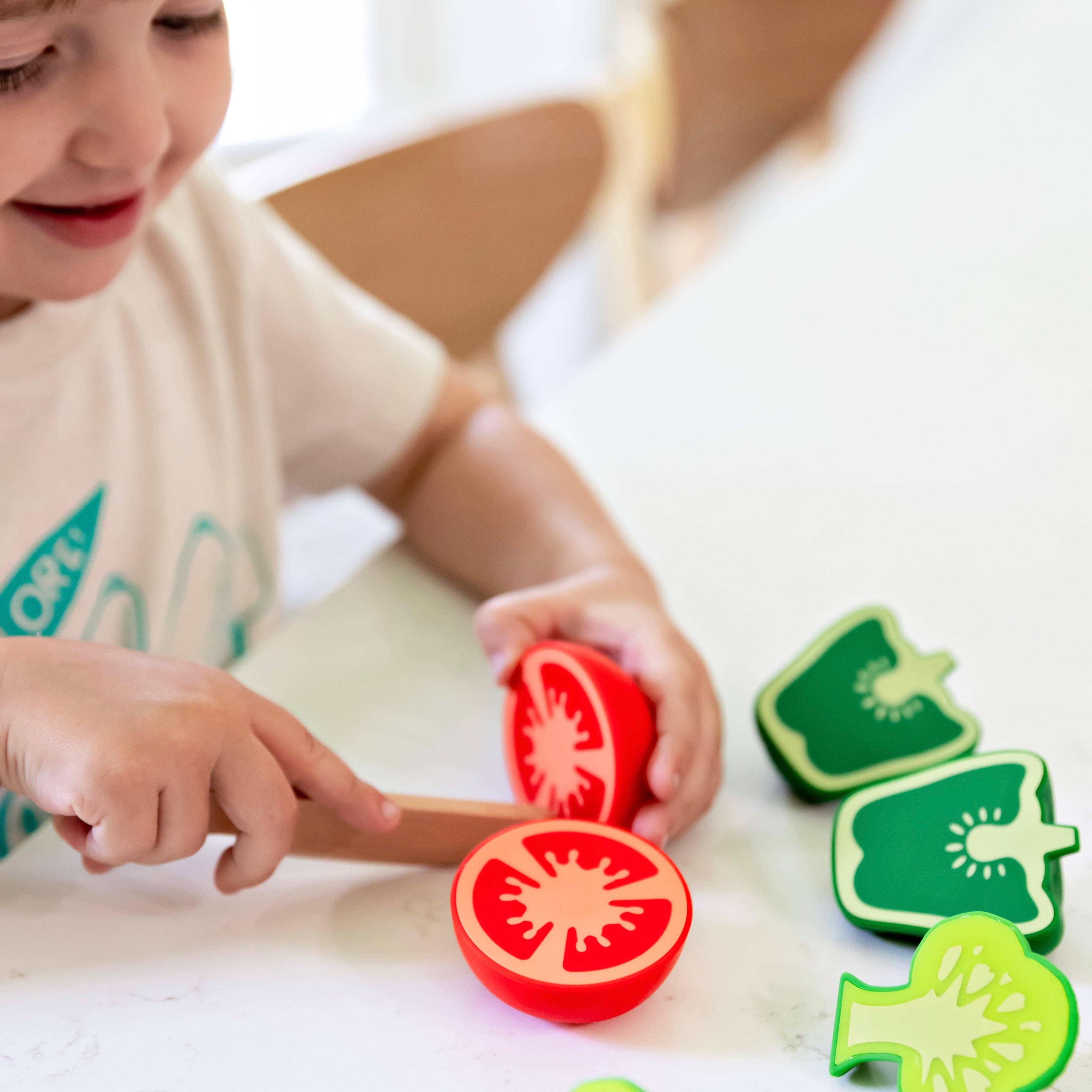 Chop & Play Veggies | Ryan and Rose