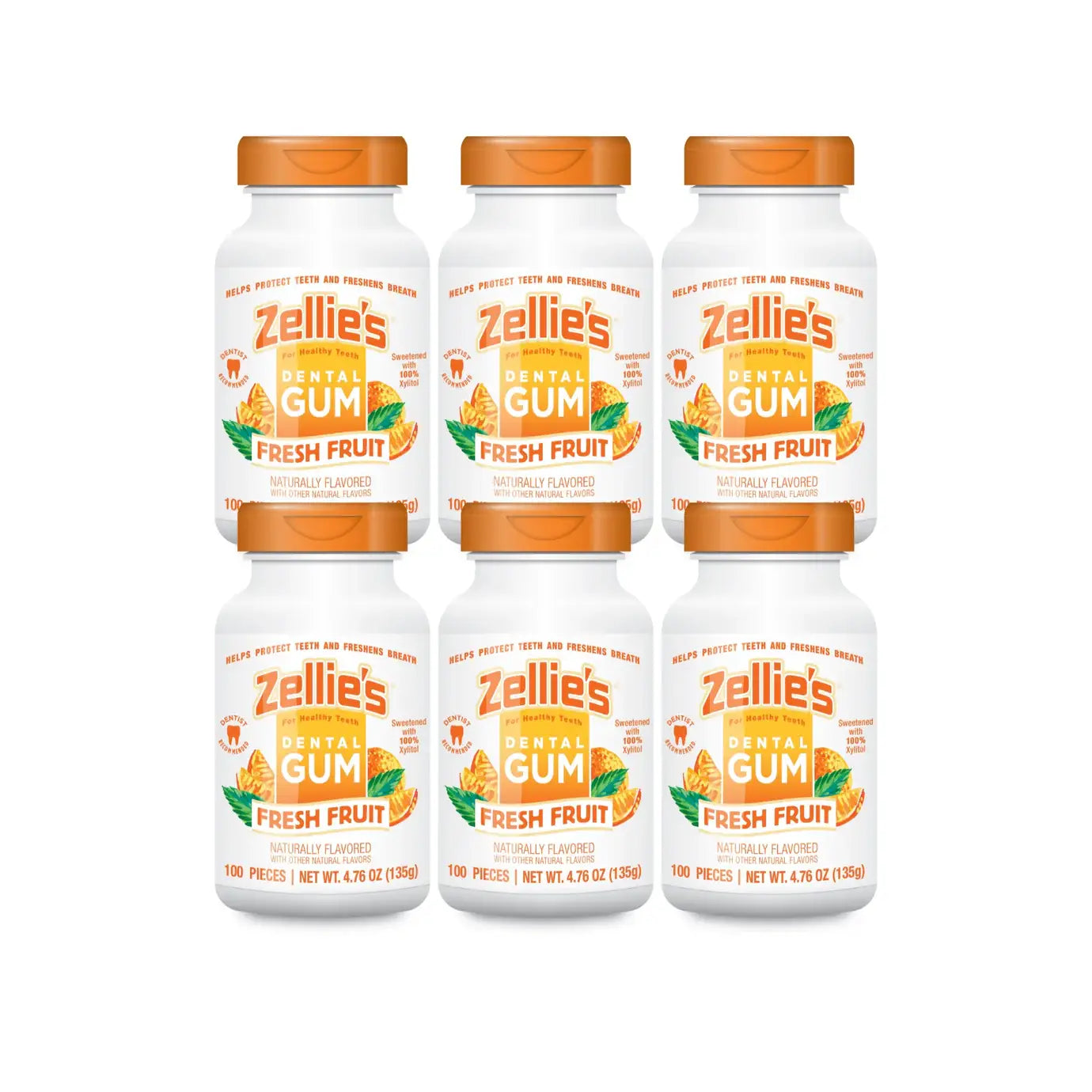 Zellie's Xylitol Dental Gum - Fresh Fruit | Zellies