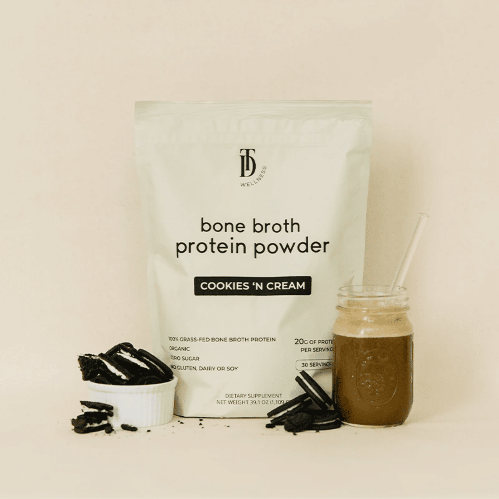 Cookies 'N Cream Bone Broth Protein | Taylor Dukes Wellness
